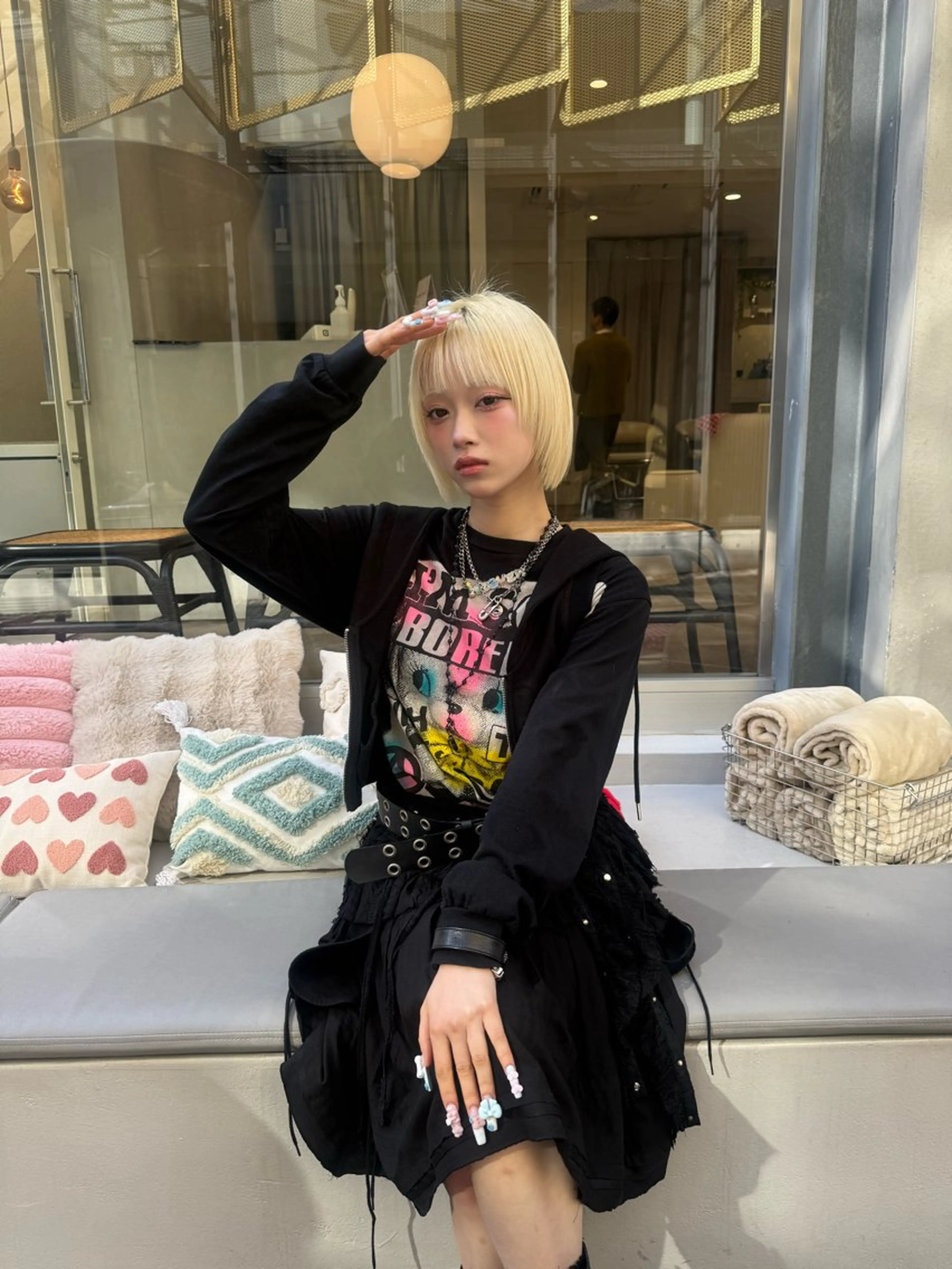 ショート カラー ブロンド ハイトーンカラー ボブ カット ヘアカラー 💎透明感カラー特化 💎TAISEIのヘアスタイル