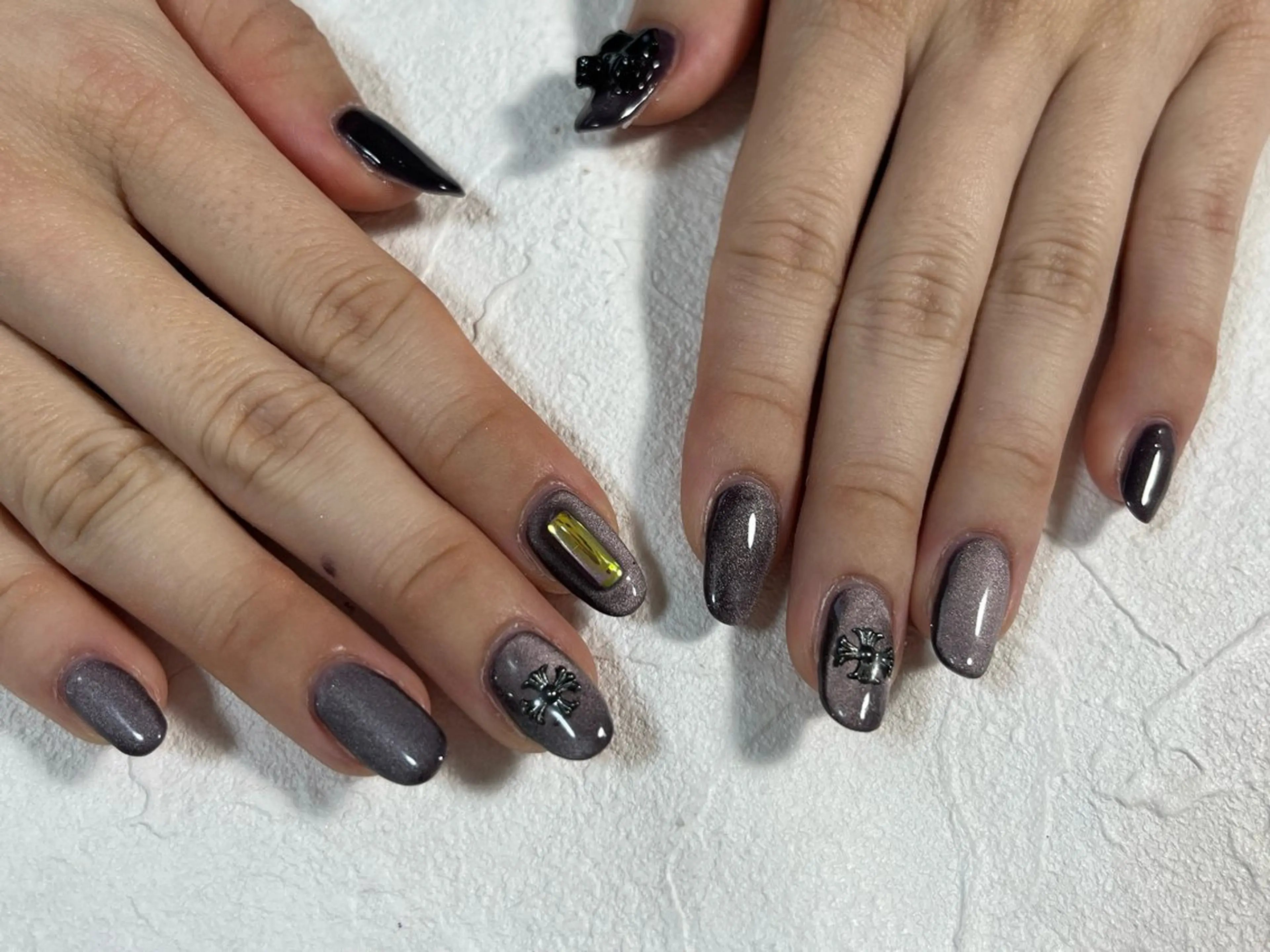 ネイル オーロラネイル フットネイル フレンチネイル ジェルネイル 韓国ネイル ハンドネイル kiki nail たまプラーザのネイルデザイン