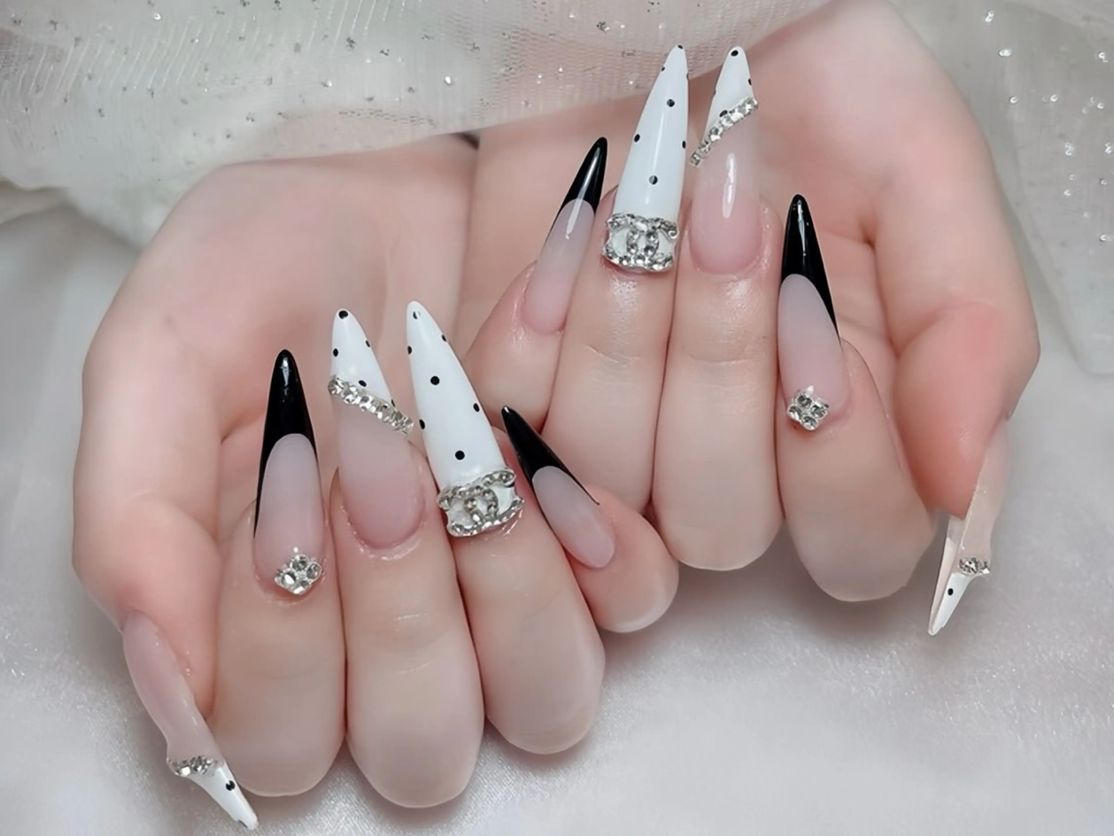 ネイル オーロラネイル ジェルネイル 韓国ネイル ロングネイル マグネットネイル ハンドネイル Rin Nail Shinokuboのネイルデザイン