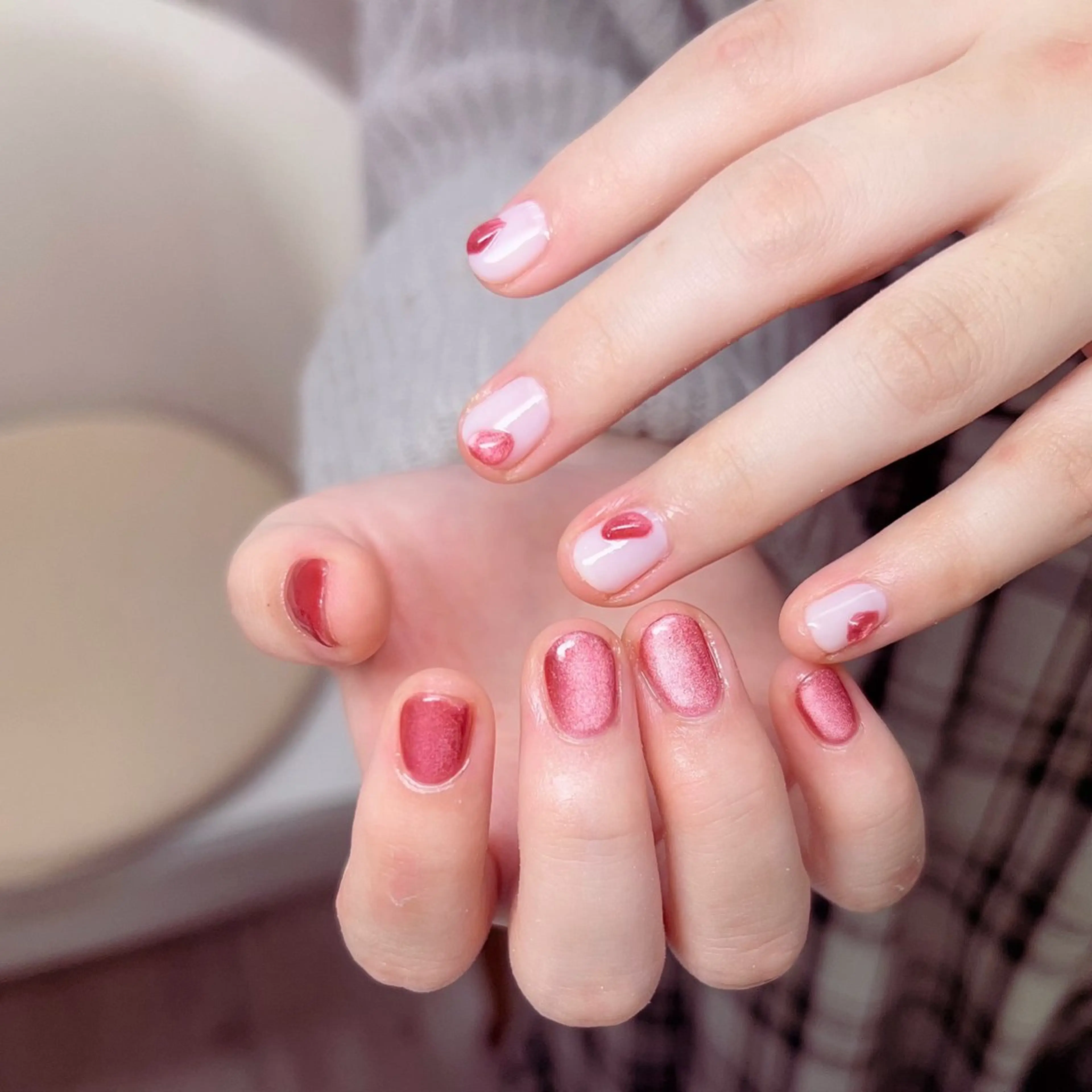 ネイル ニュアンスネイル シンプルネイル muum_nail 新宿2分 三丁目1分のネイルデザイン