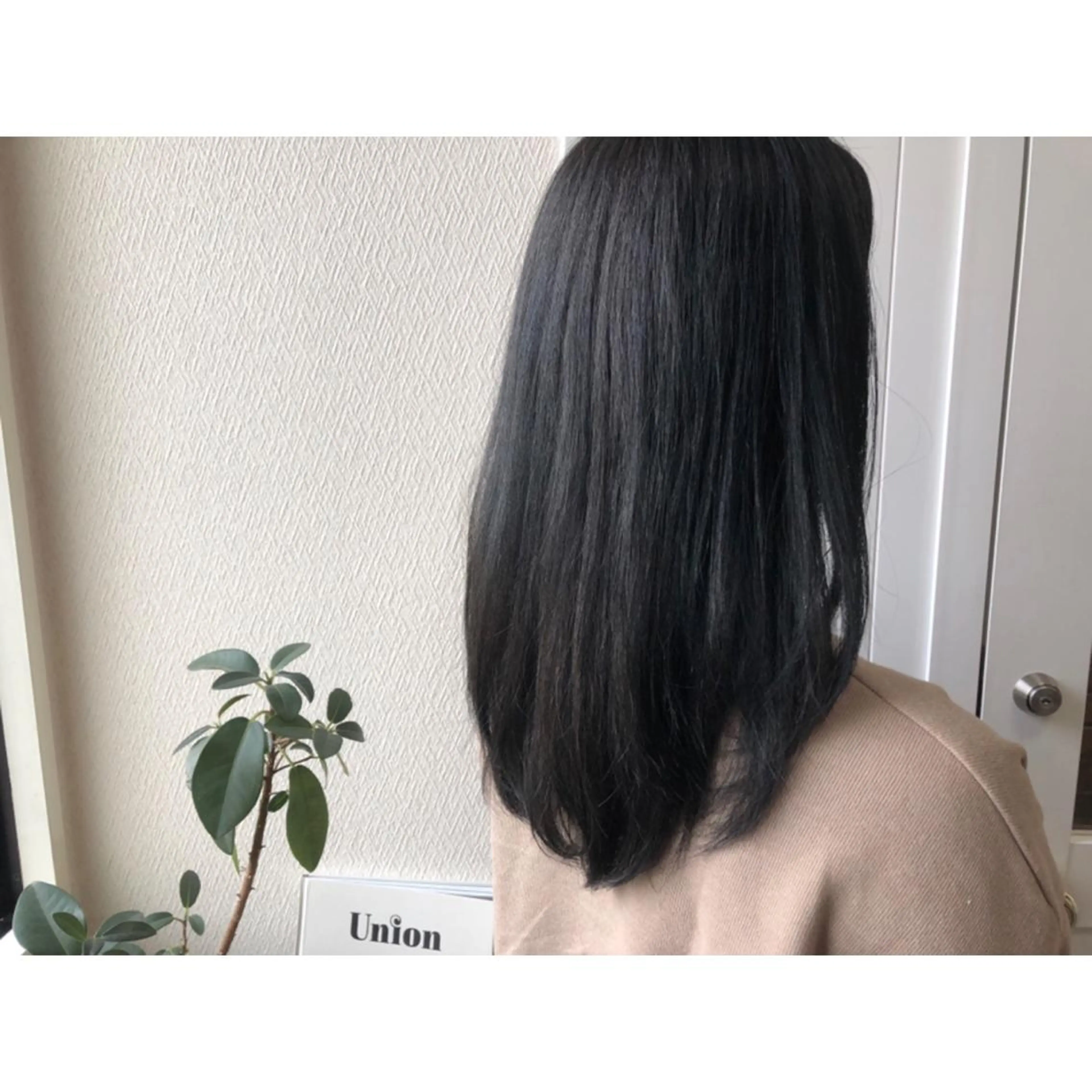 ロング カラー アッシュ 透明感カラー ネイビーカラー 江上拓郎/ショート /酸性ストレートのヘアスタイル