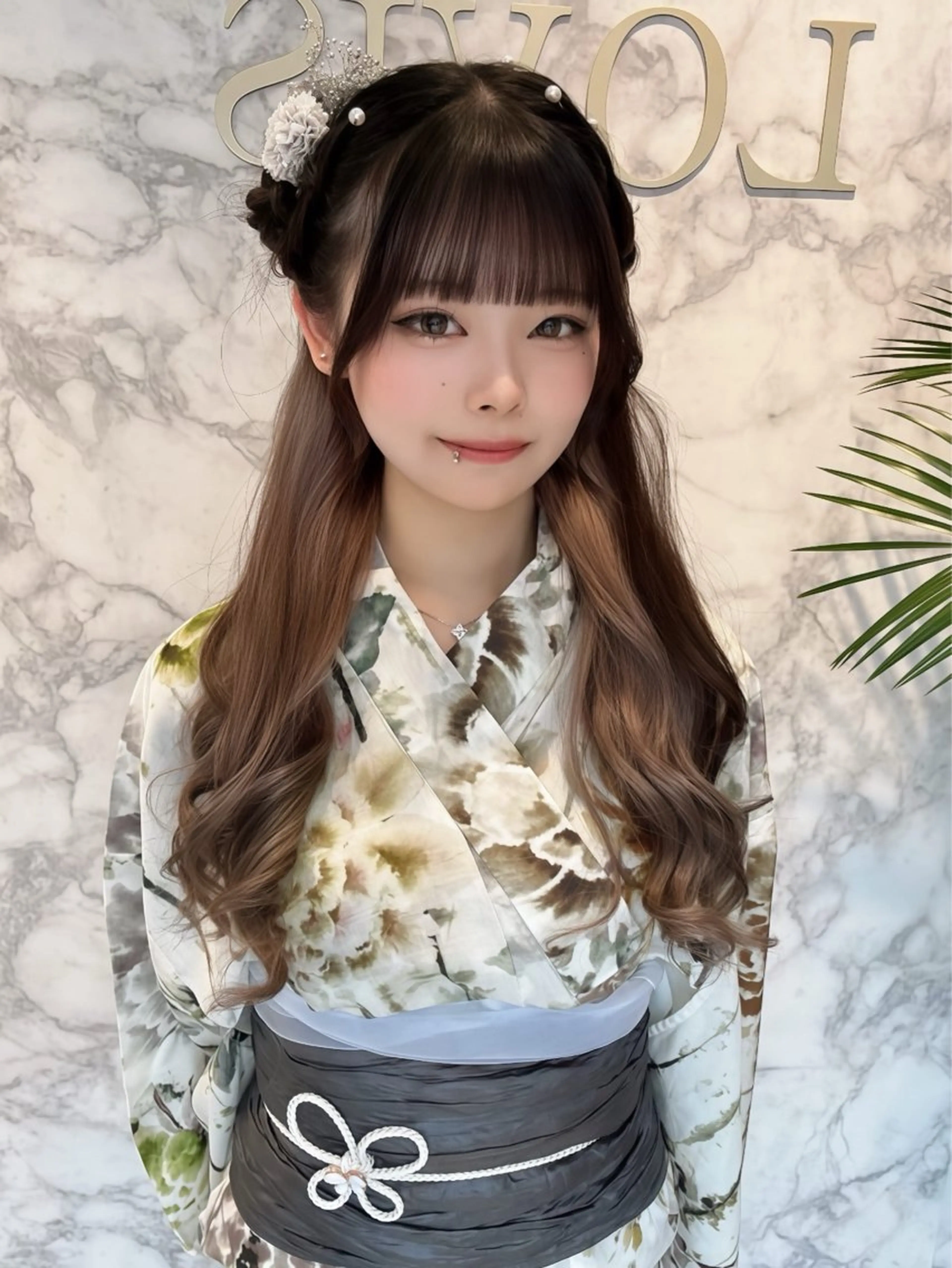 ロング ヘアアレンジ 浴衣 ヘアセット 🖤みらい🖤 カットモデル様募集中のヘアスタイル