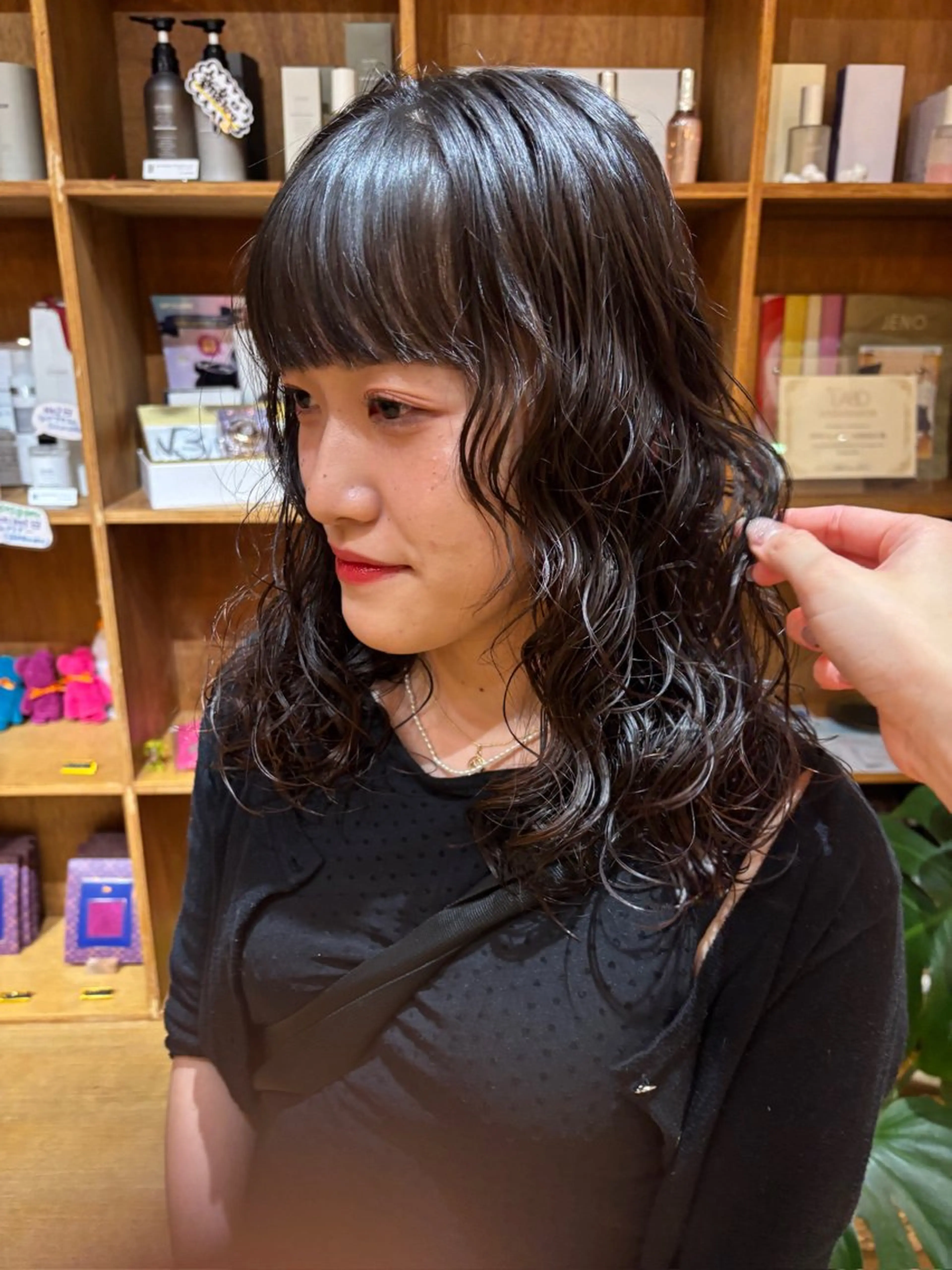 ミディアム パーマ 韓国風パーマ/ オリーブ🇰🇷あゆのヘアスタイル