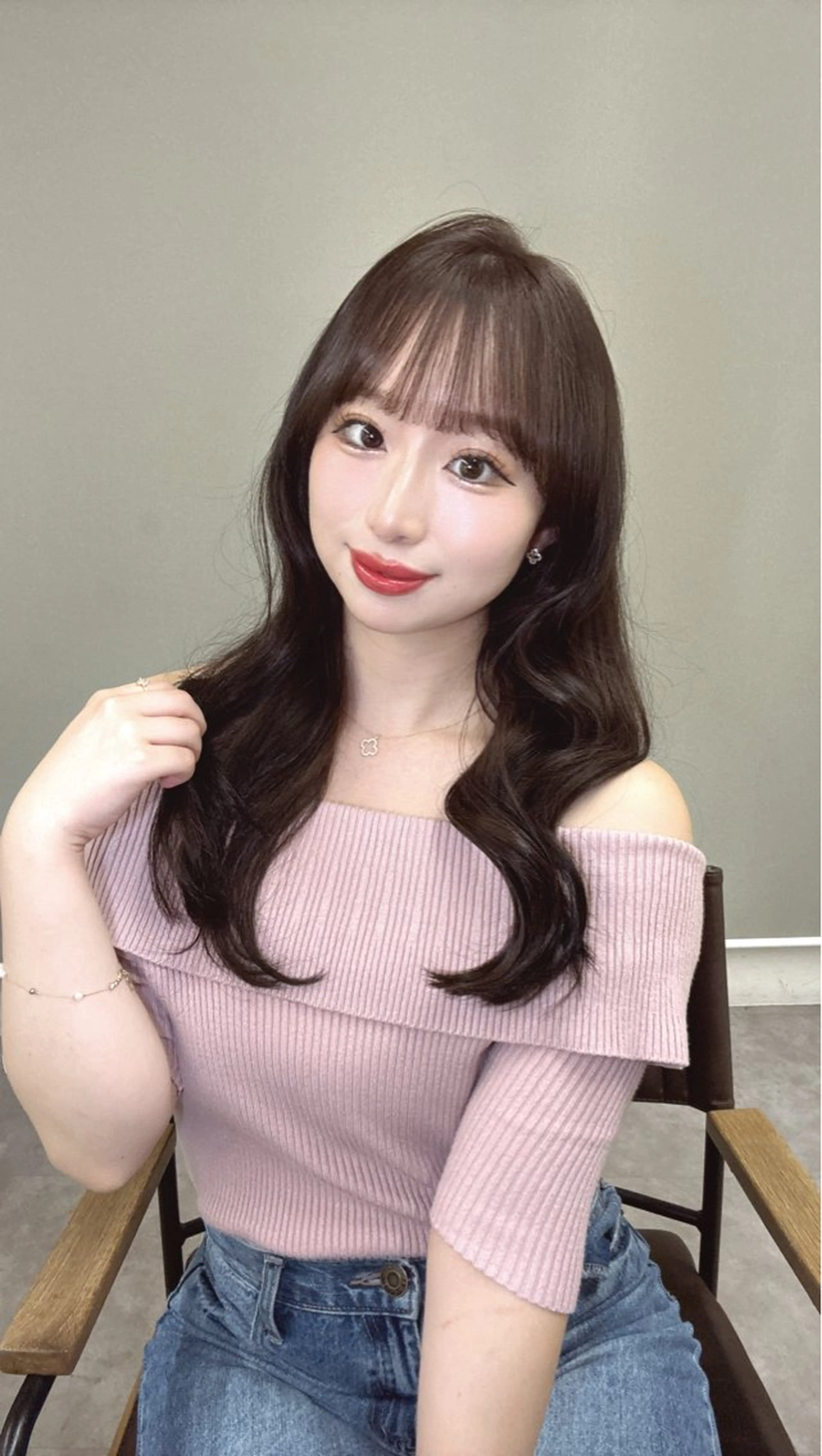 ロング レイヤーカット 八尾 幸那のヘアスタイル