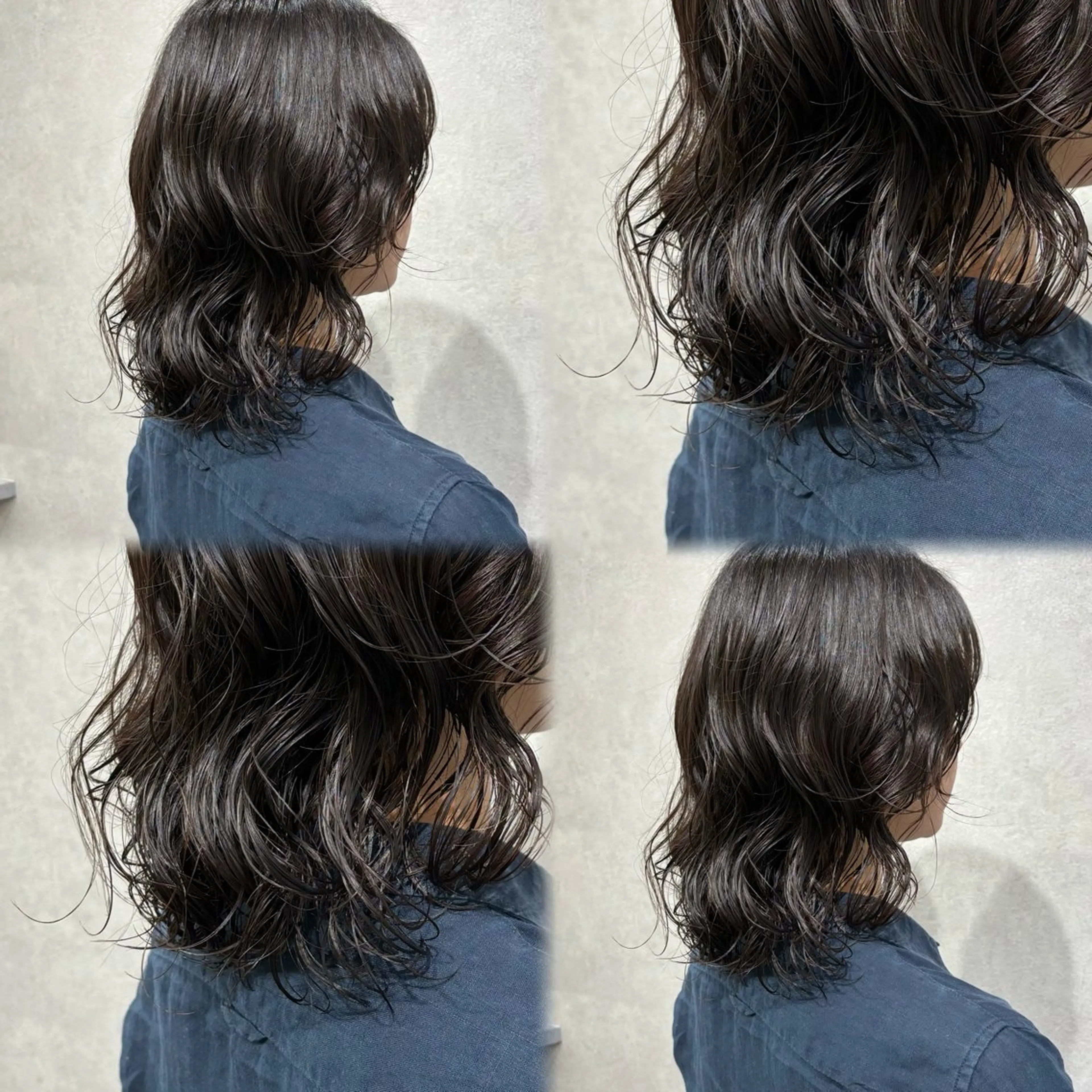 ミディアム パーマ 髪質改善ストレート /暖色カラー🎀🪞のヘアスタイル