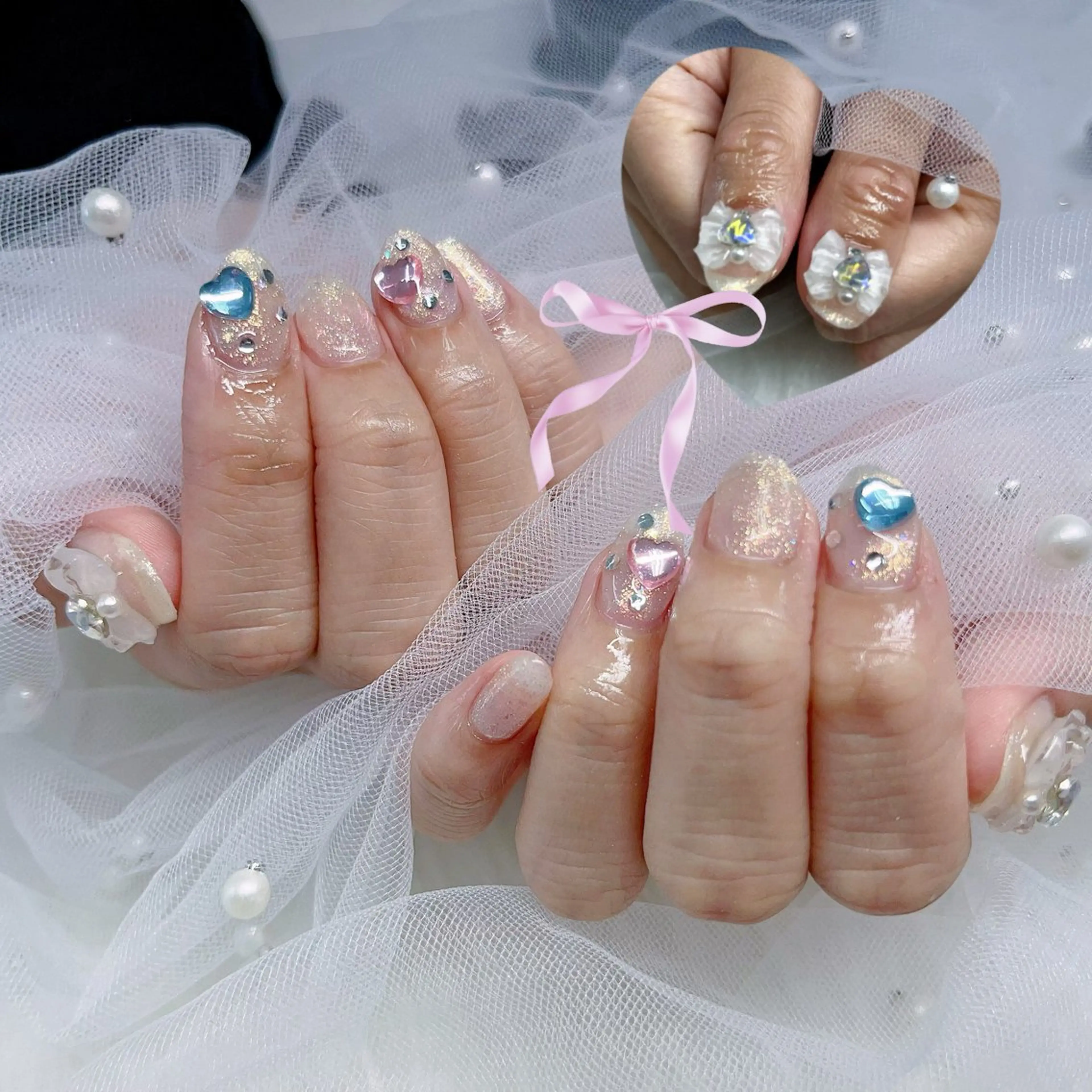 ネイル パーツ全部¥110 サロンミミのネイルデザイン