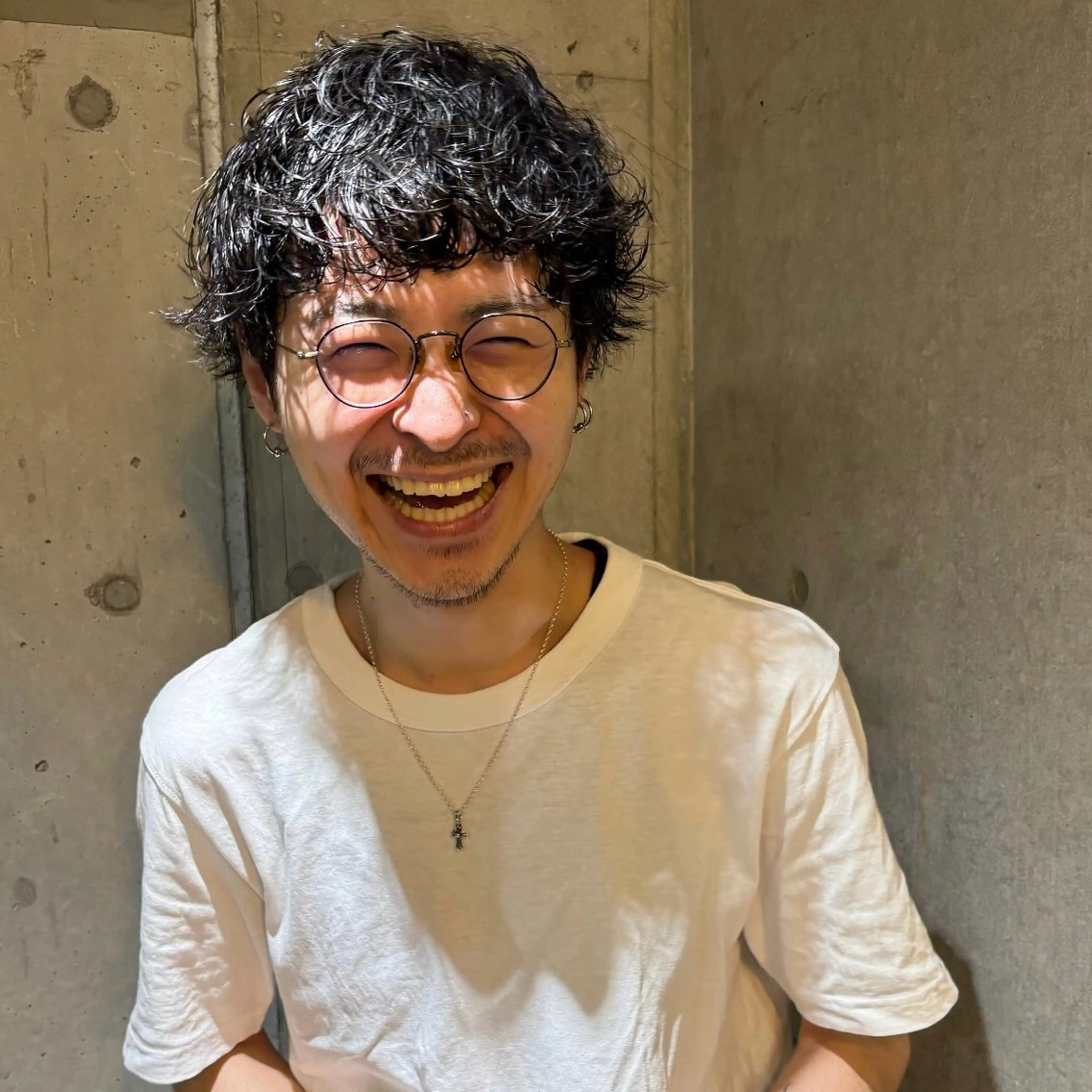 ミディアム パーマ メンズ カット パーマ 高評価/パーマ平塚 章悟【tetsu】のヘアスタイル