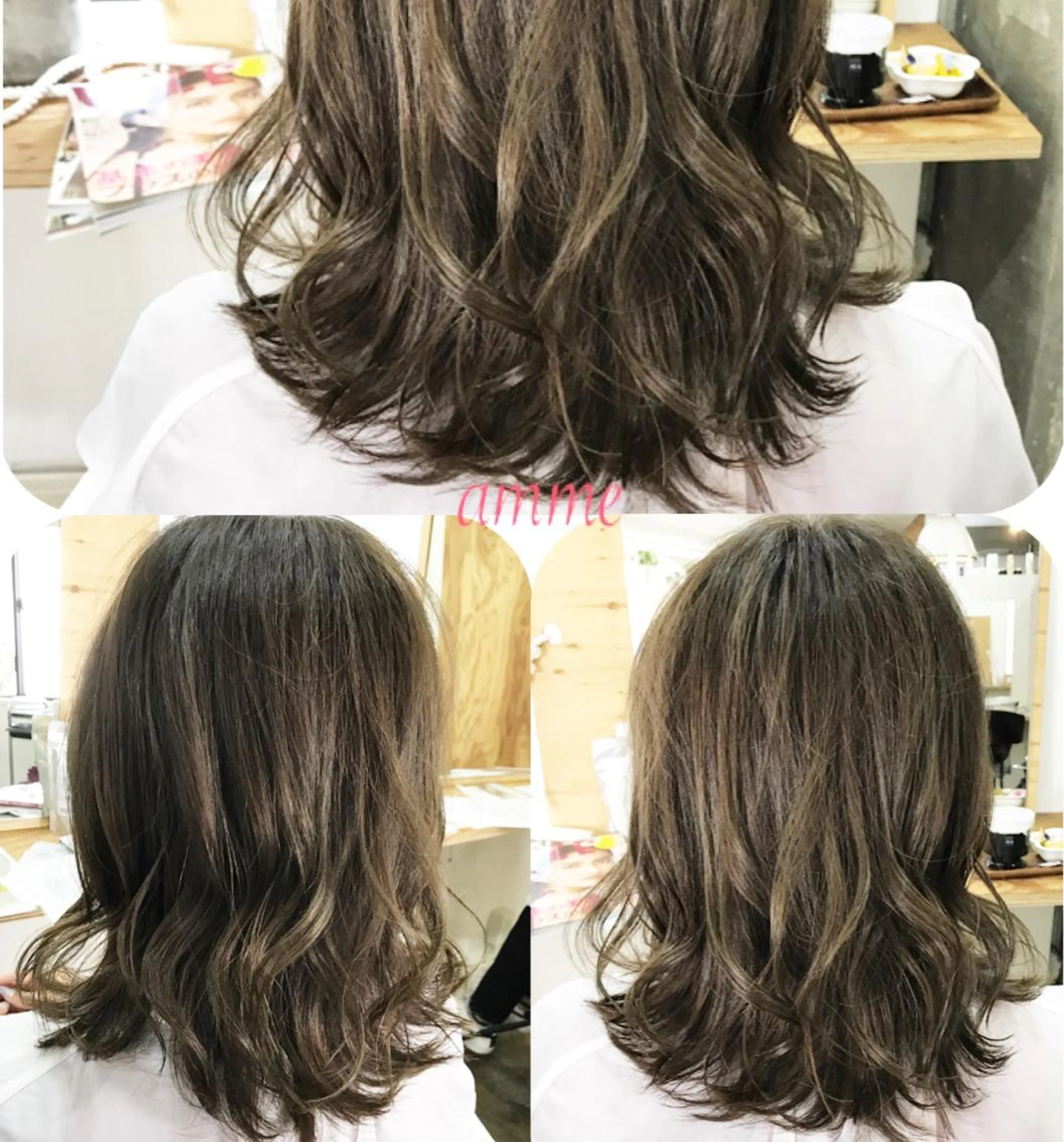 ミディアム カラー アッシュ ミント 💎髪質改善💎 デザイナーshinのヘアスタイル