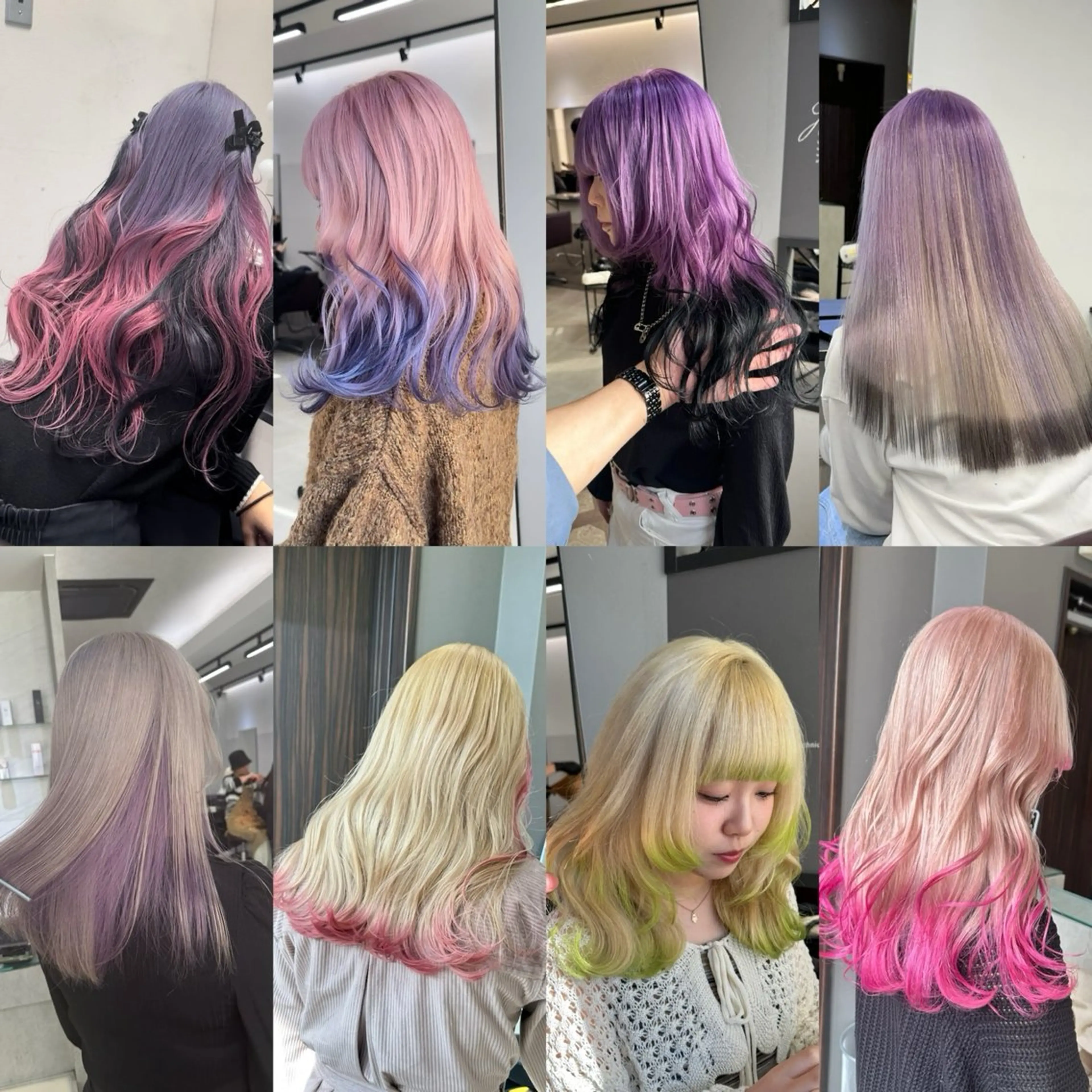 セミロング カラー 天神大名/ブリーチ 鶴岡和幸/ハイトーンのヘアスタイル