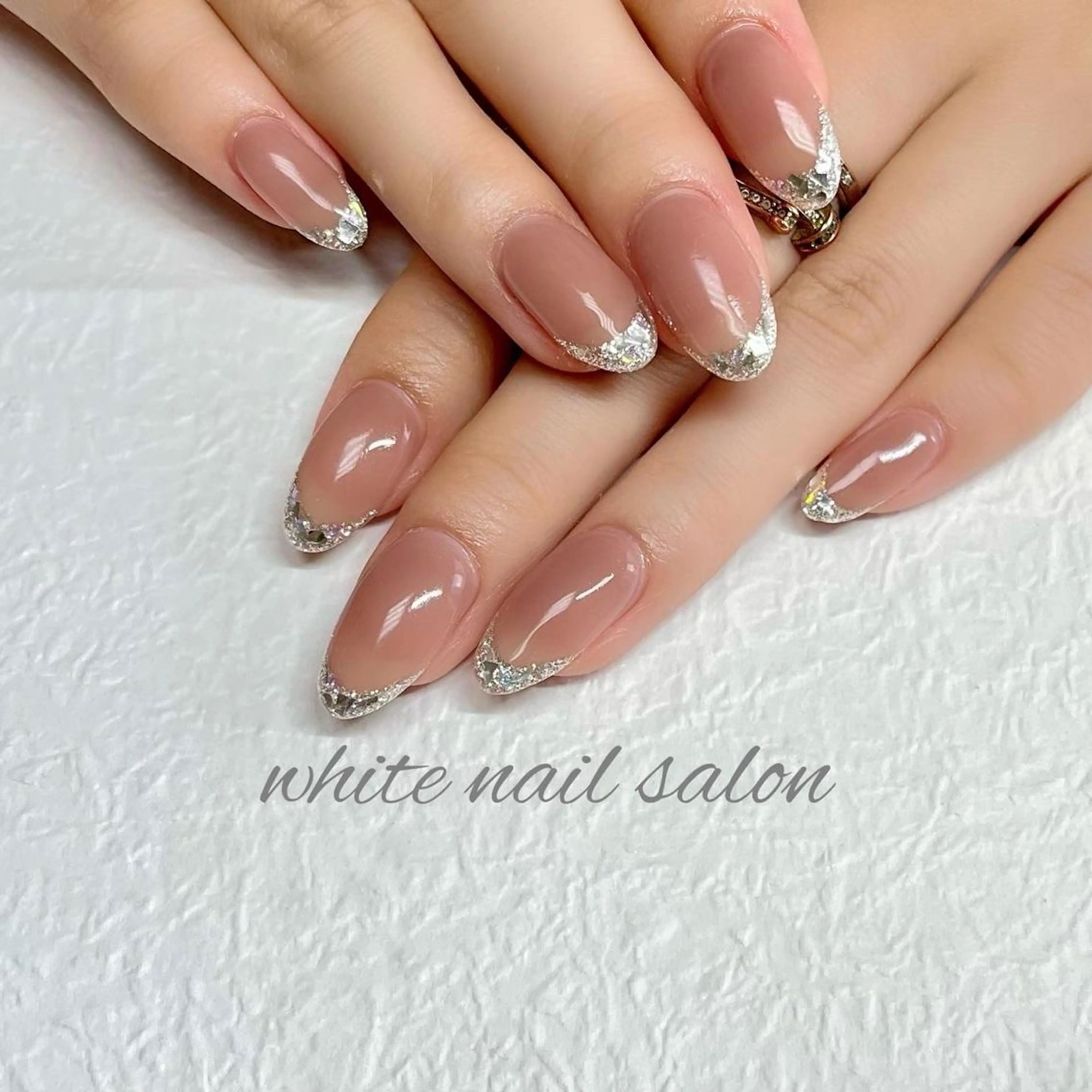 ネイル フットネイル ジェルネイル ハードジェル ラメ(グリッター) 持ち込み ハンドネイル white nail salonのネイルデザイン