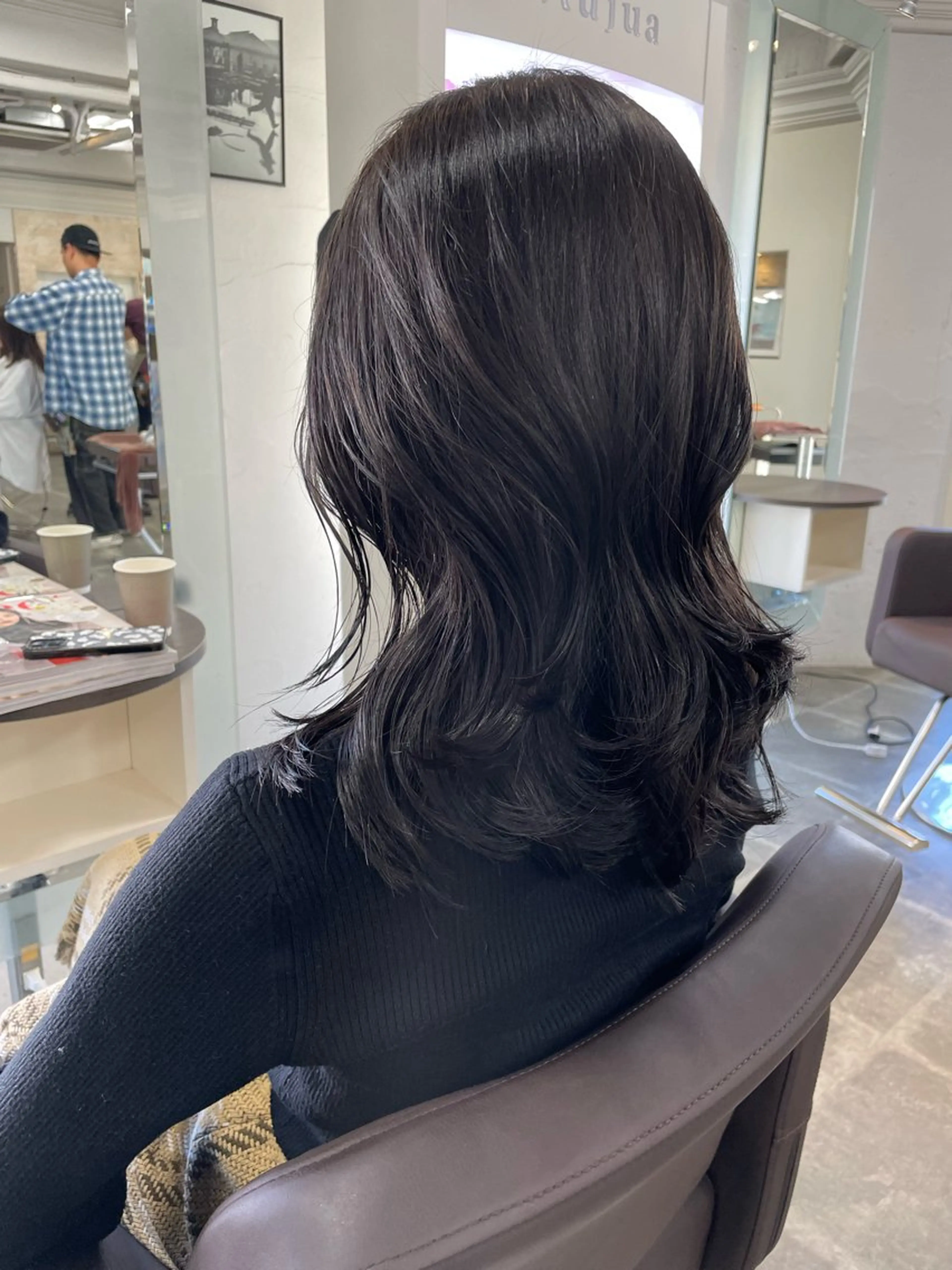 セミロング ヘアカラー トリートメント 平 ちひろのヘアスタイル