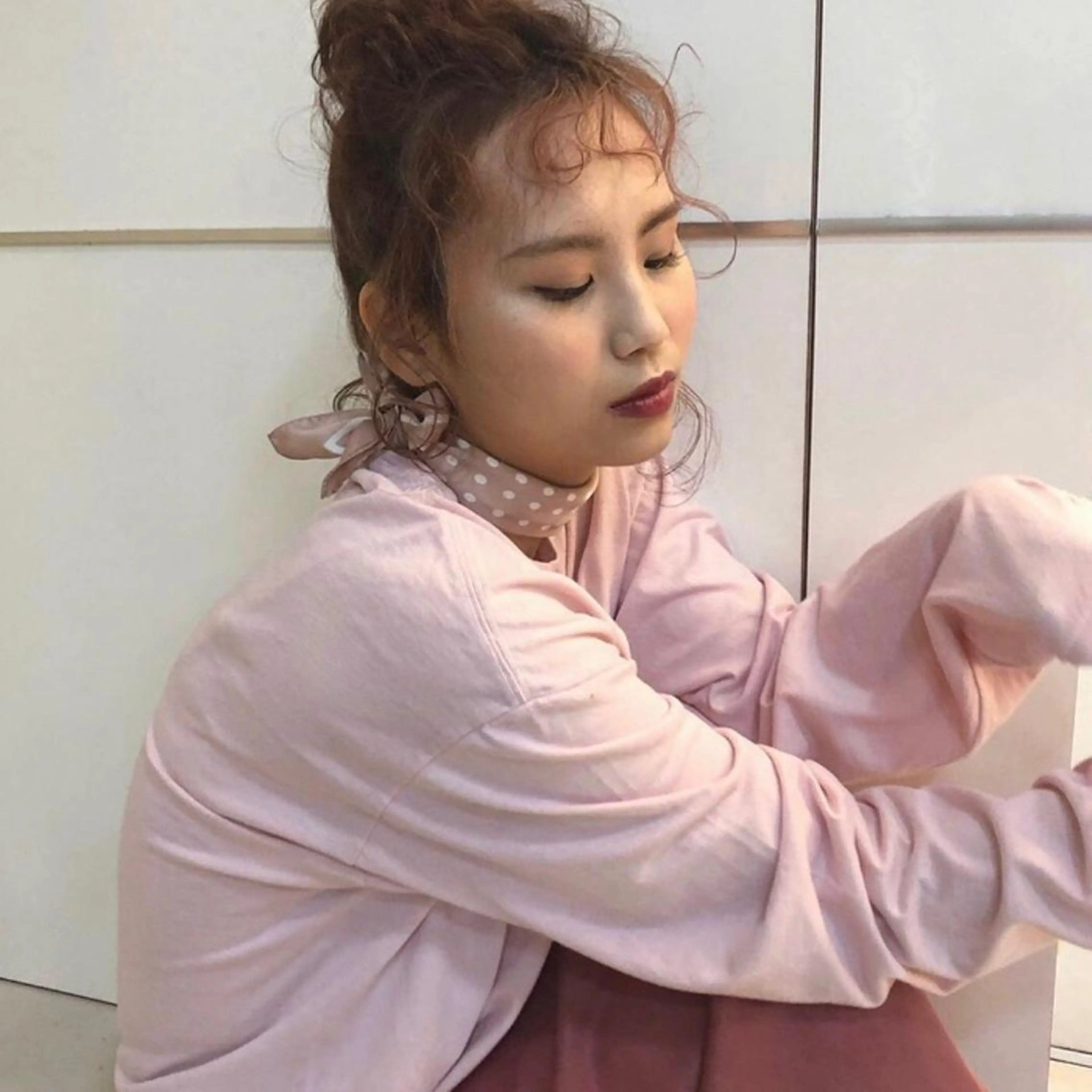 ロング カラー パーマ ヘアアレンジ アッシュ ベージュカラー デザインカラー イヤリングカラー グラデーションカラー 髪質改善🫧ベージュ 椙山 響のヘアスタイル