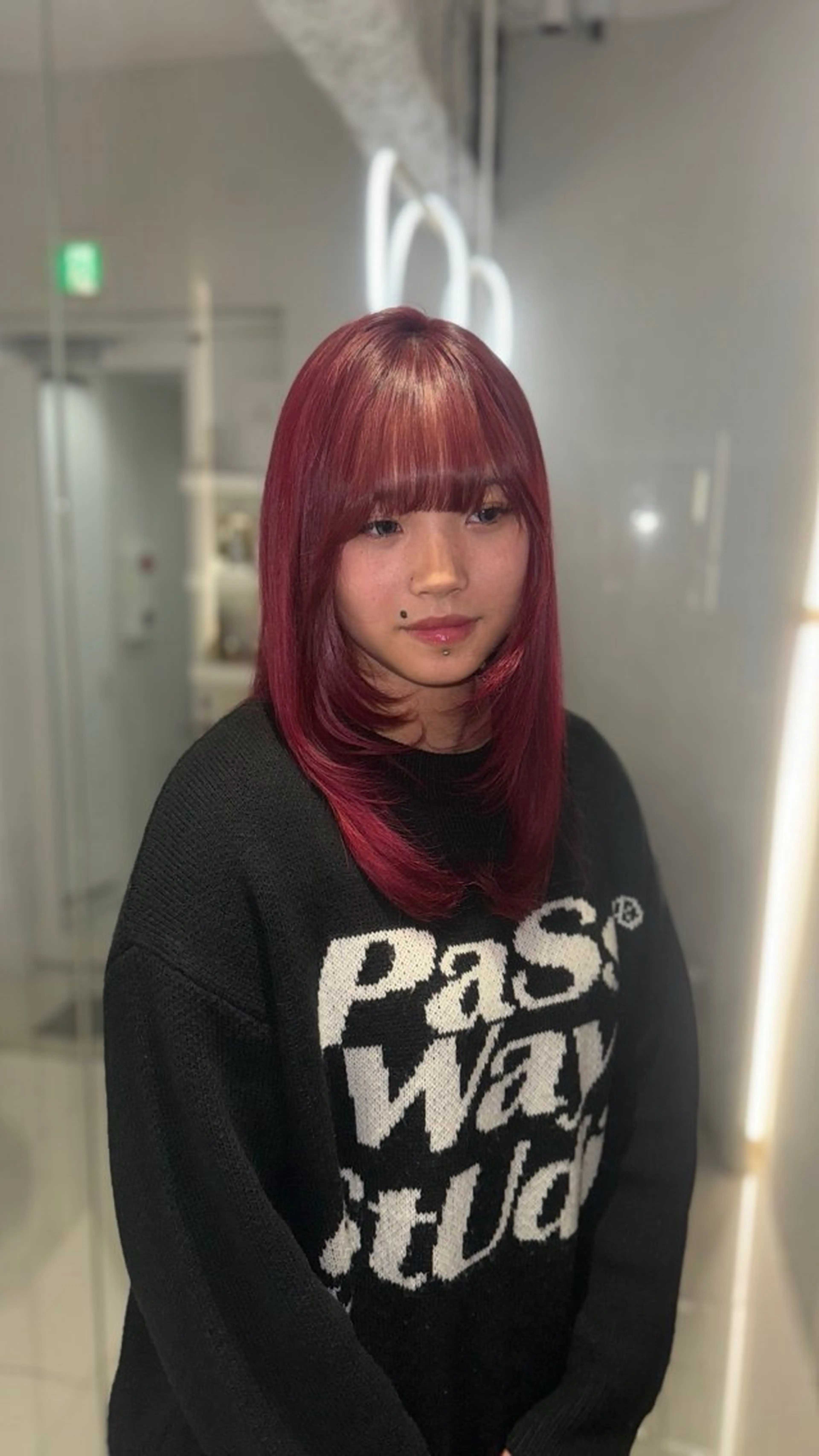 カラー ヘアカラー トリートメント ヘアセット ANN GAGA 心斎橋/ハイトーンのヘアスタイル