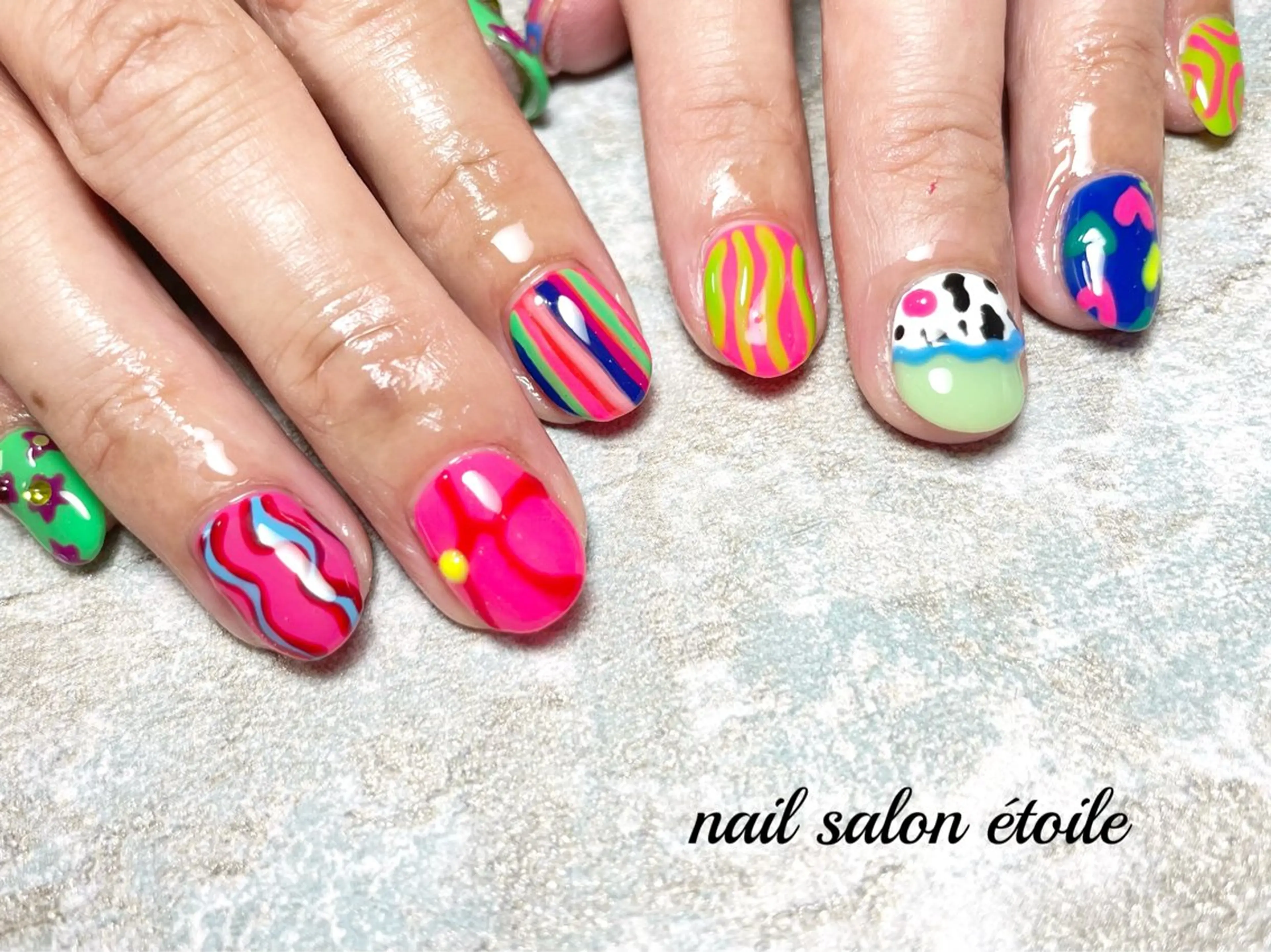 ネイル アートネイル 持ち込み ハンドネイル nail salon étoileのネイルデザイン