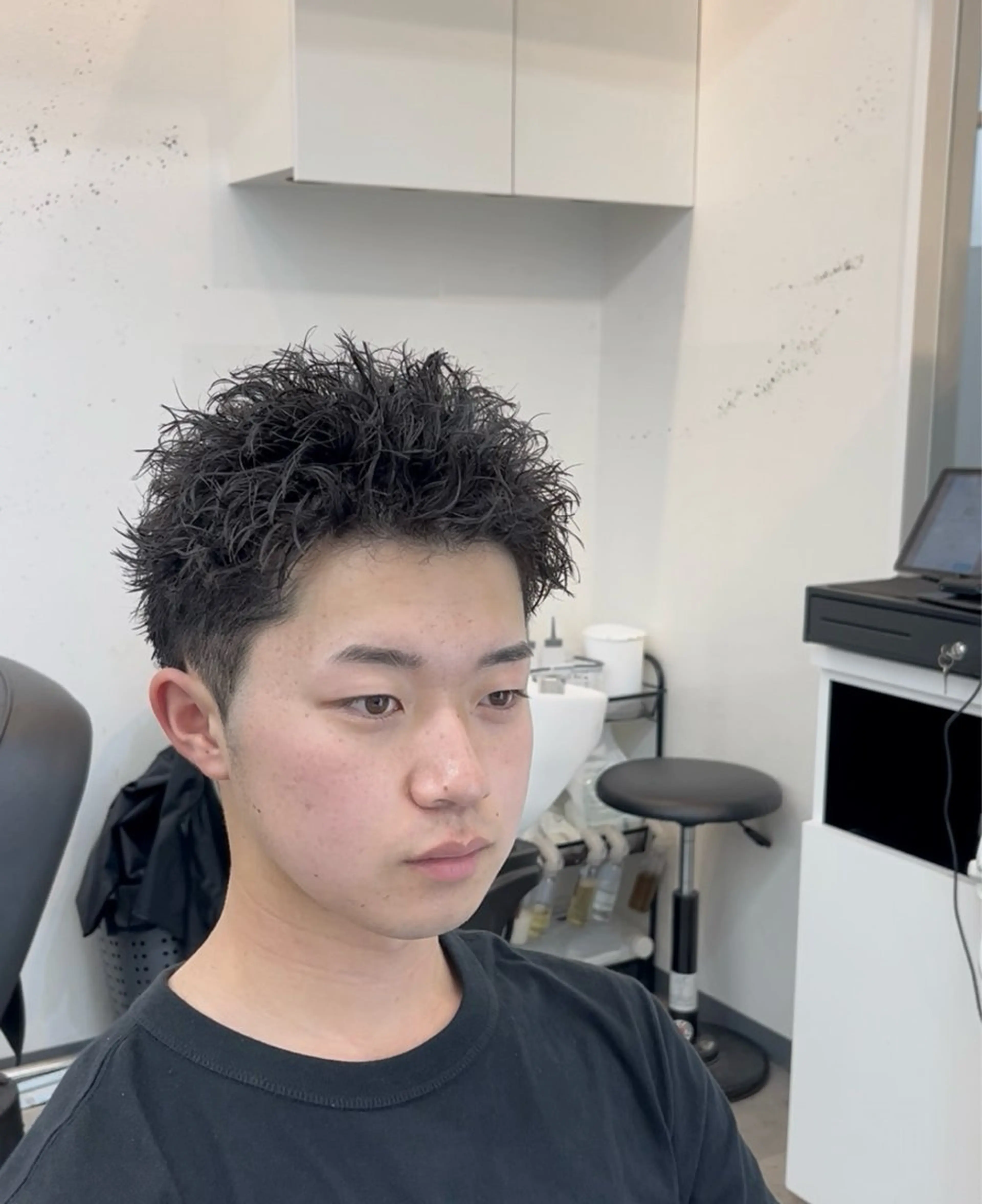 ショート パーマ メンズ メンズパーマ スパイキーショート 似合わせカット ショートヘア メンズカット職人/ モテ髪/たくみのヘアスタイル