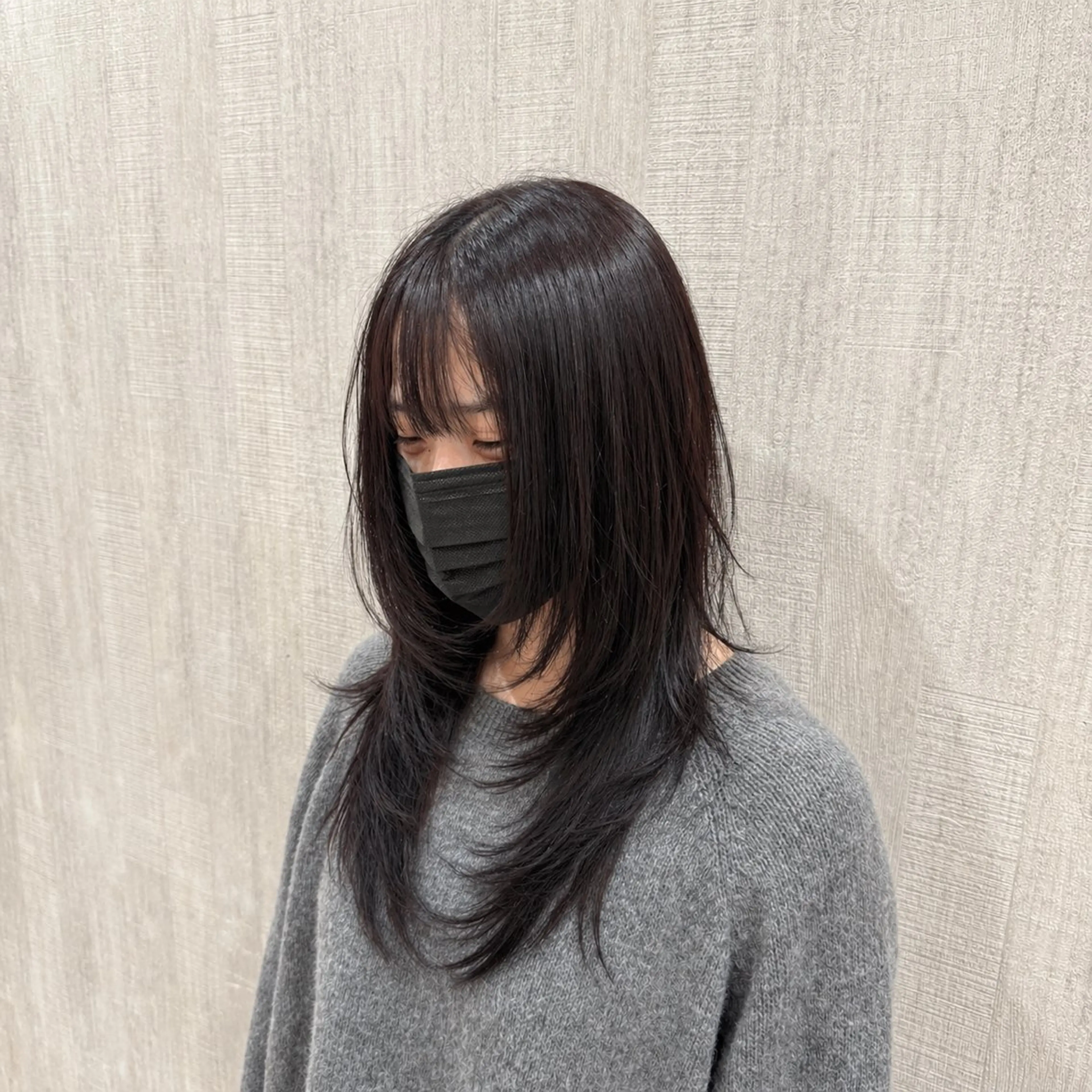 セミロング くびれヘア レイヤーカット 小顔カット カット ヘアカラー トリートメント 店長✨レイヤー✖️ 髪質改善✖️韓国ヘアのヘアスタイル