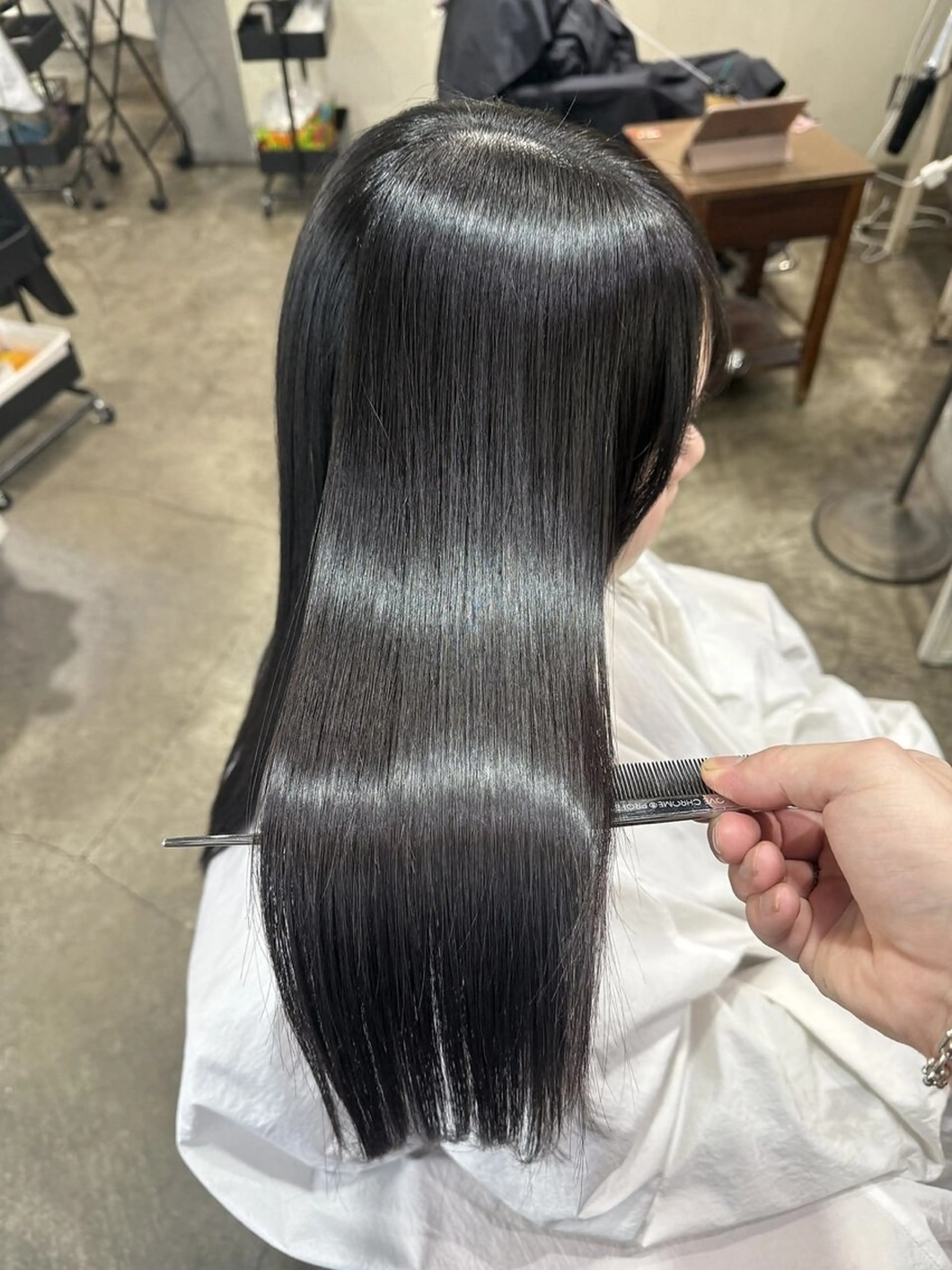 ロング 縮毛矯正 メンズパーマ/暖色 tsugu💞のヘアスタイル