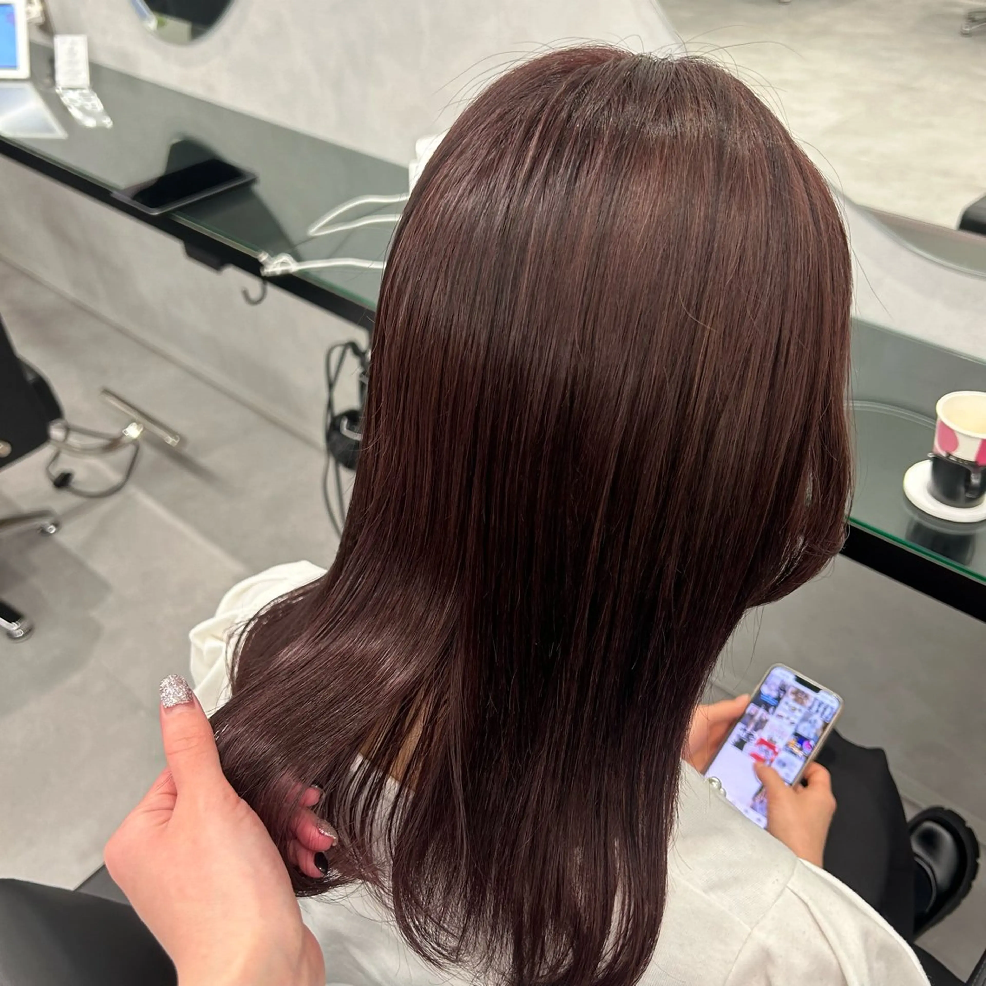 ミディアム カラー カット ヘアカラー 💗モテガーリー💗 rumi♡のヘアスタイル