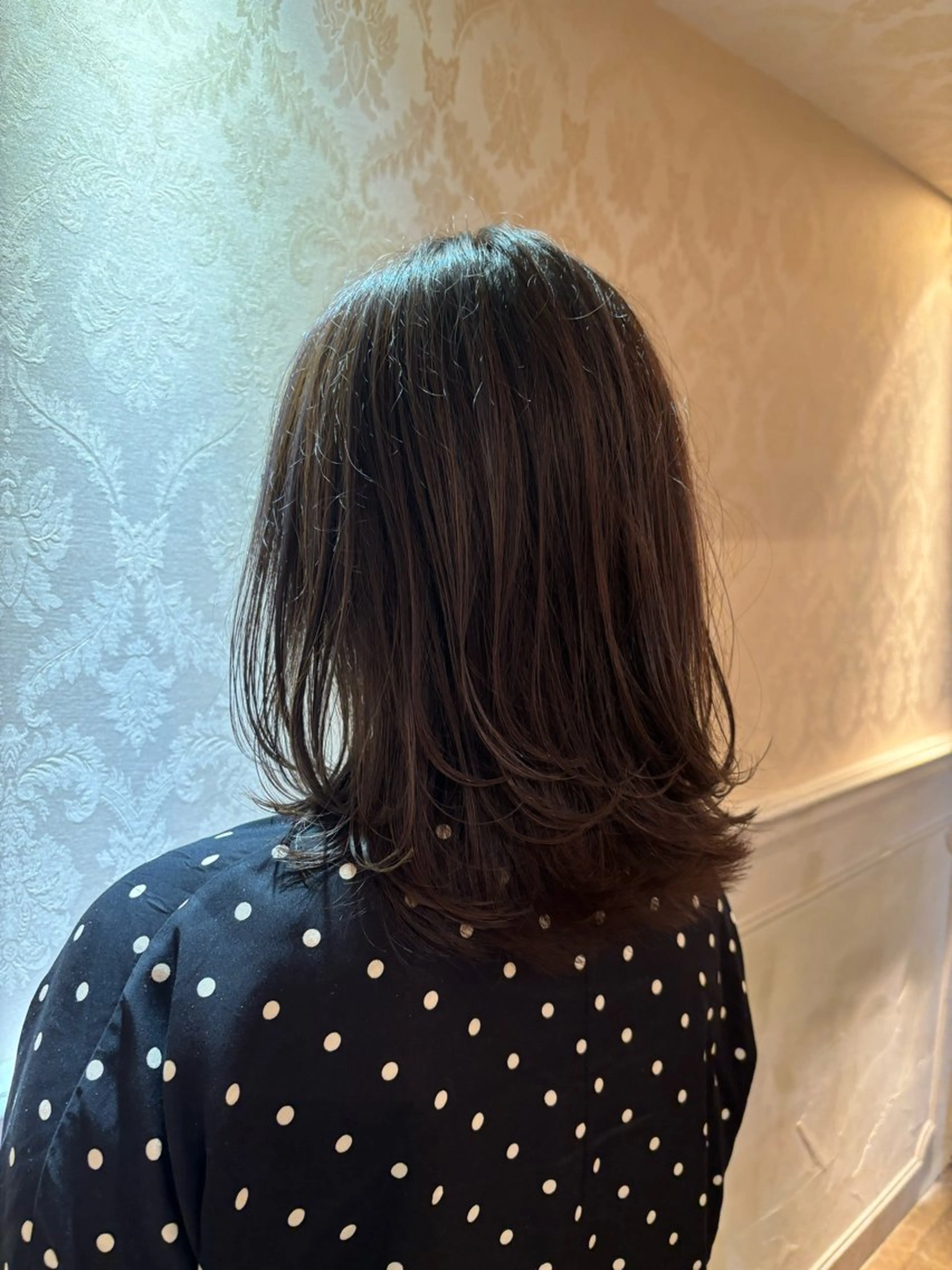 ミディアム ミディアムレイヤー レイヤーカット 髪質改善カラー ブラウン🤎YUMEのヘアスタイル