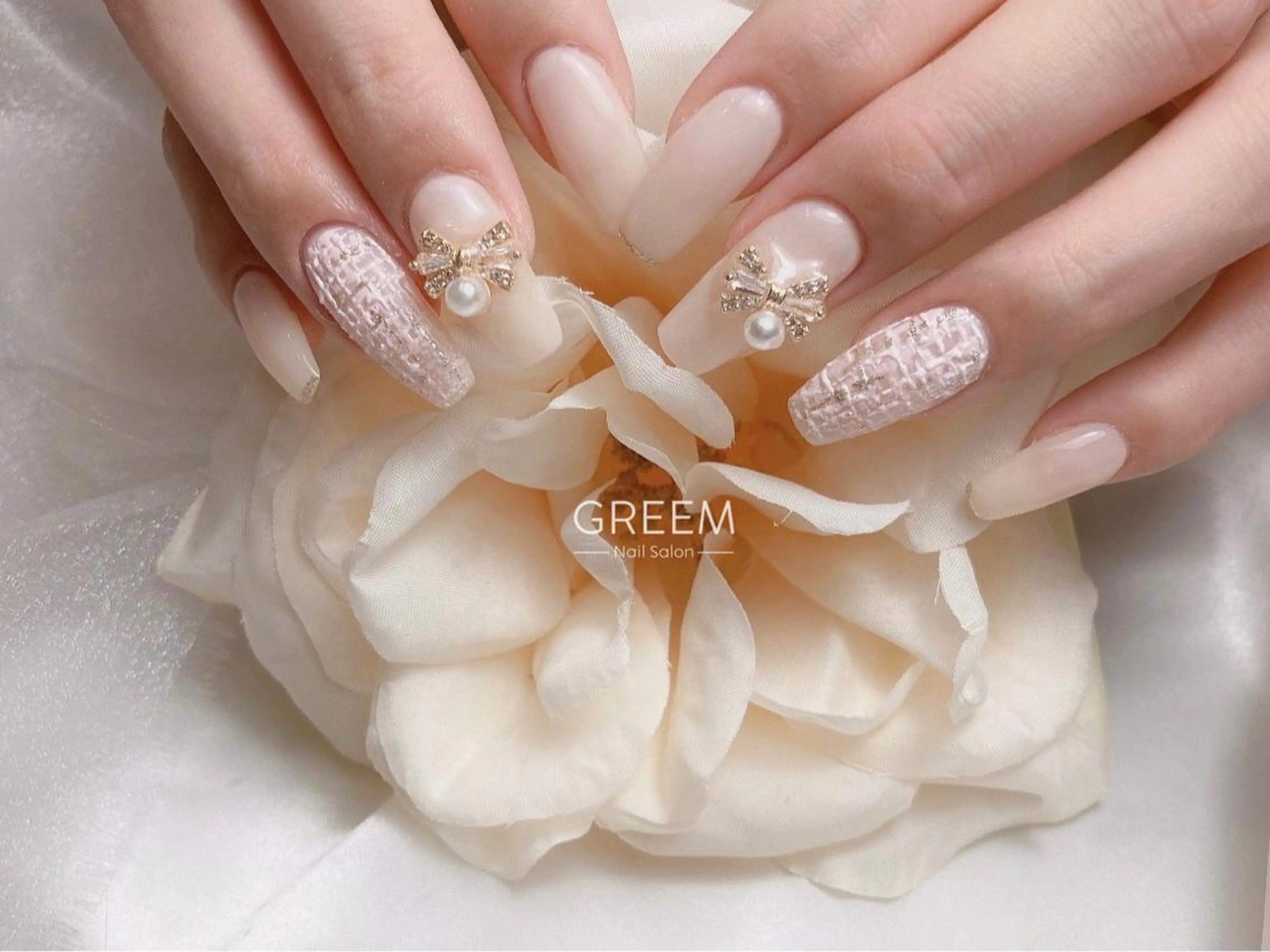 ネイル ツイードネイル GREEM グリームのネイルデザイン