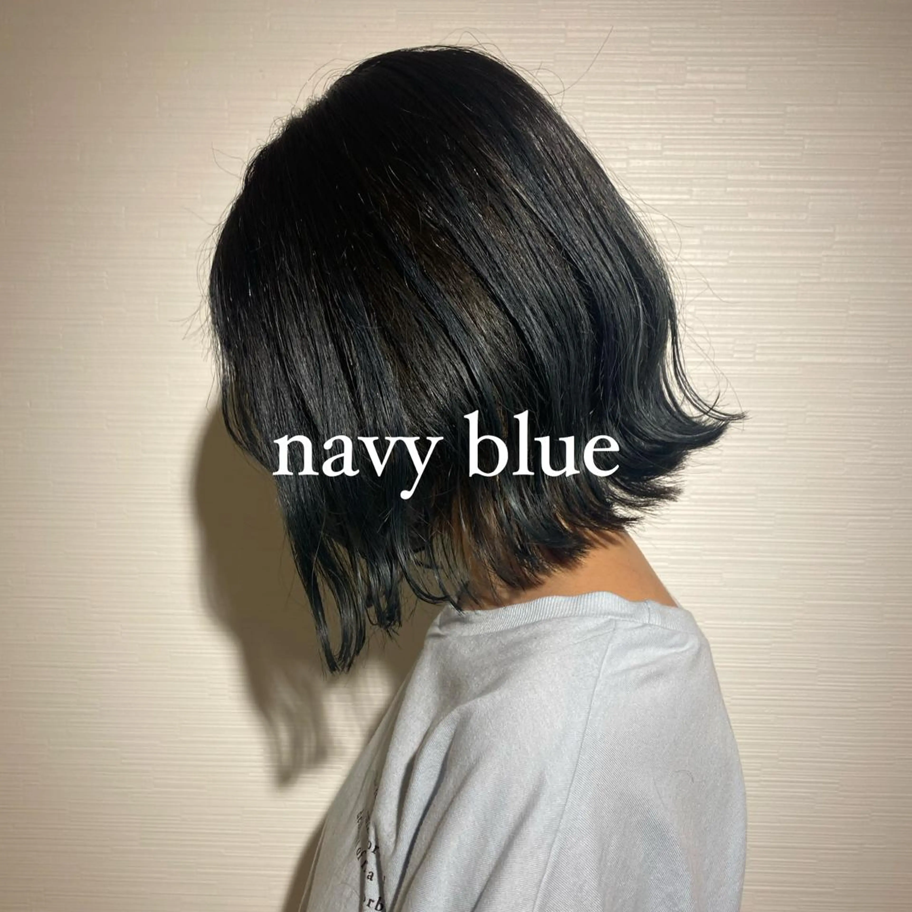 ミディアム カラー ブルーカラー ネイビーカラー カット ヘアカラー トリートメント ヘアセット 絶対カワイイ保証💕 カワノチヒロのヘアスタイル