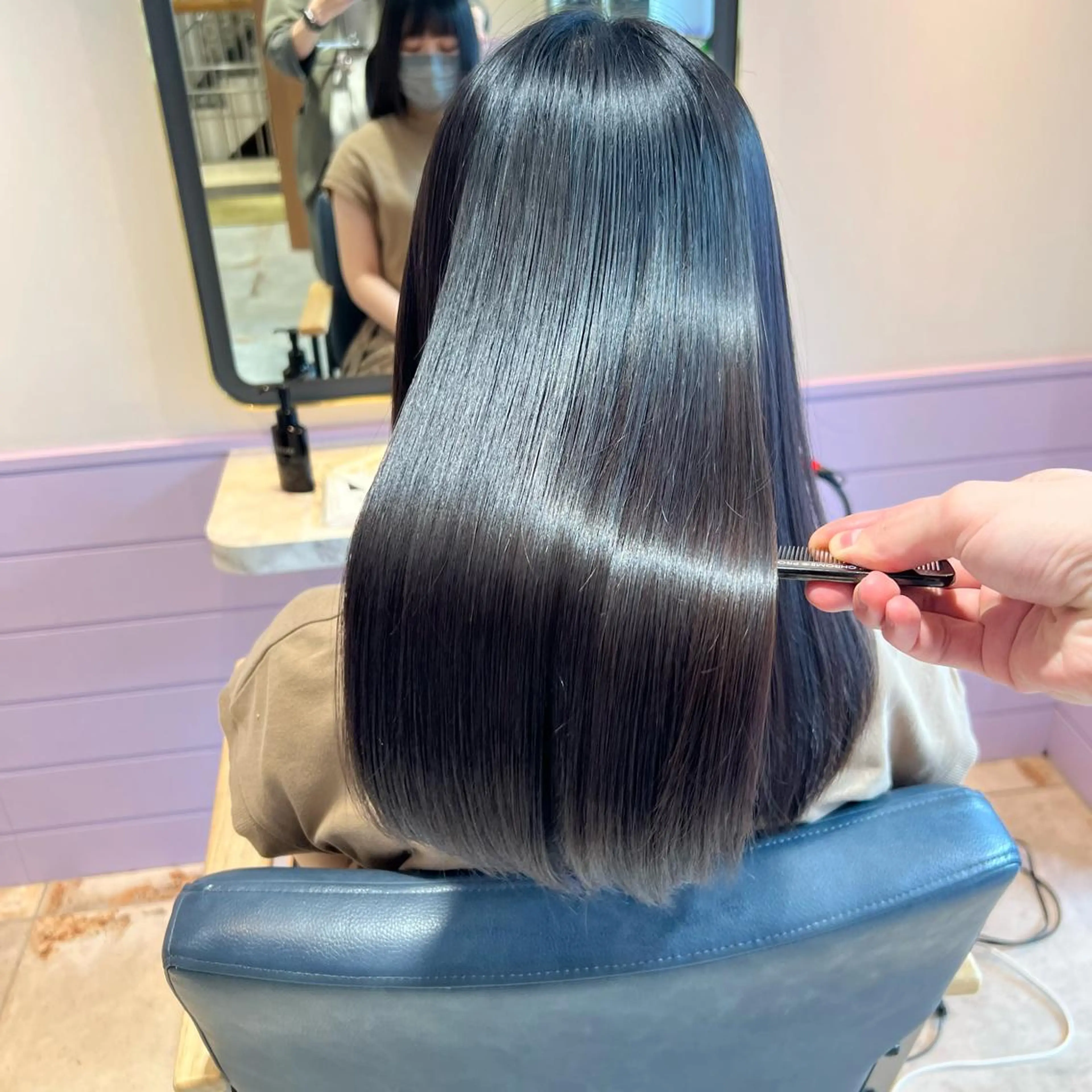 ロング 🍀失敗しない 縮毛矯正熊谷竜馬🍀のヘアスタイル