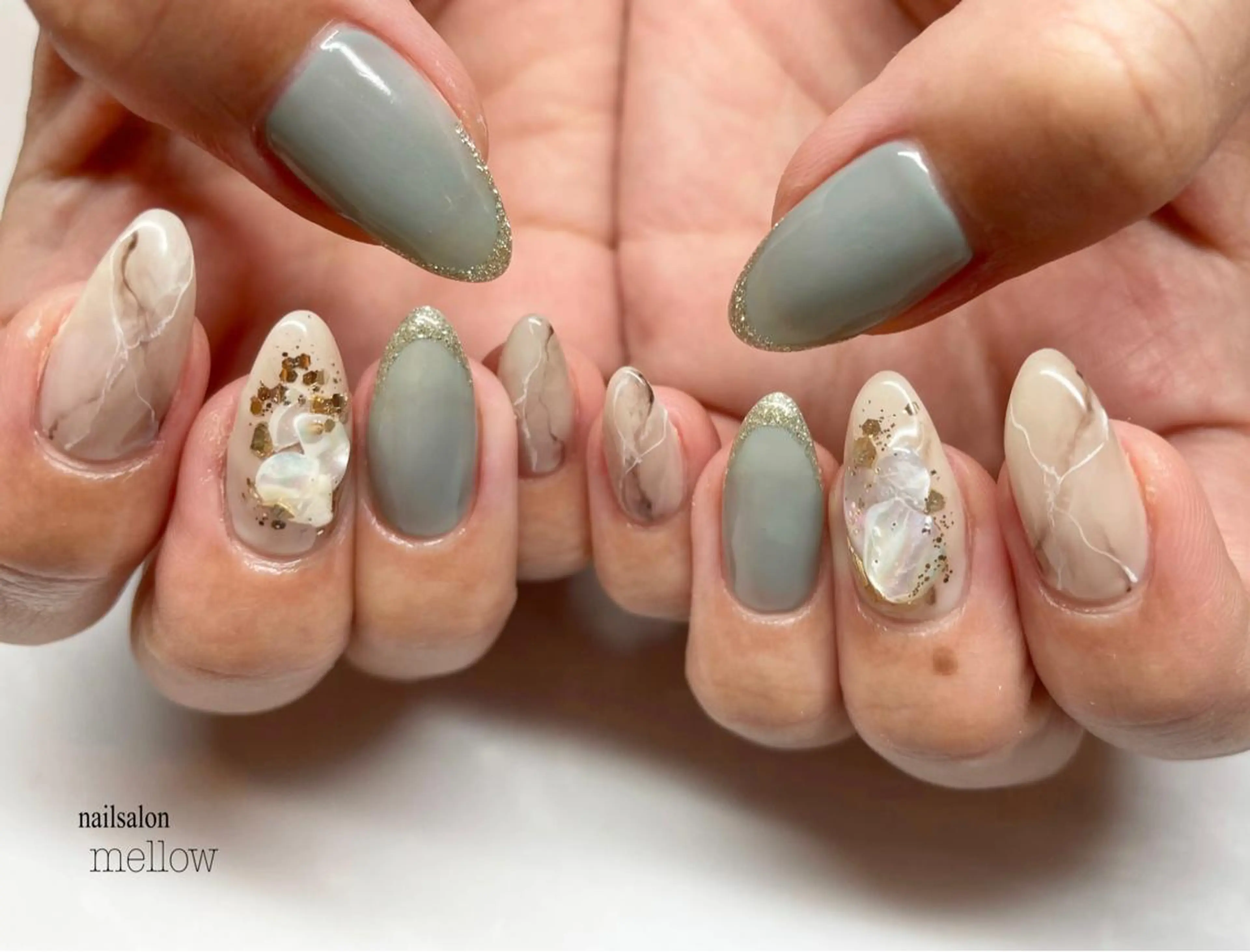 ネイル 大理石ネイル(マーブル) 大山 浩美のネイルデザイン