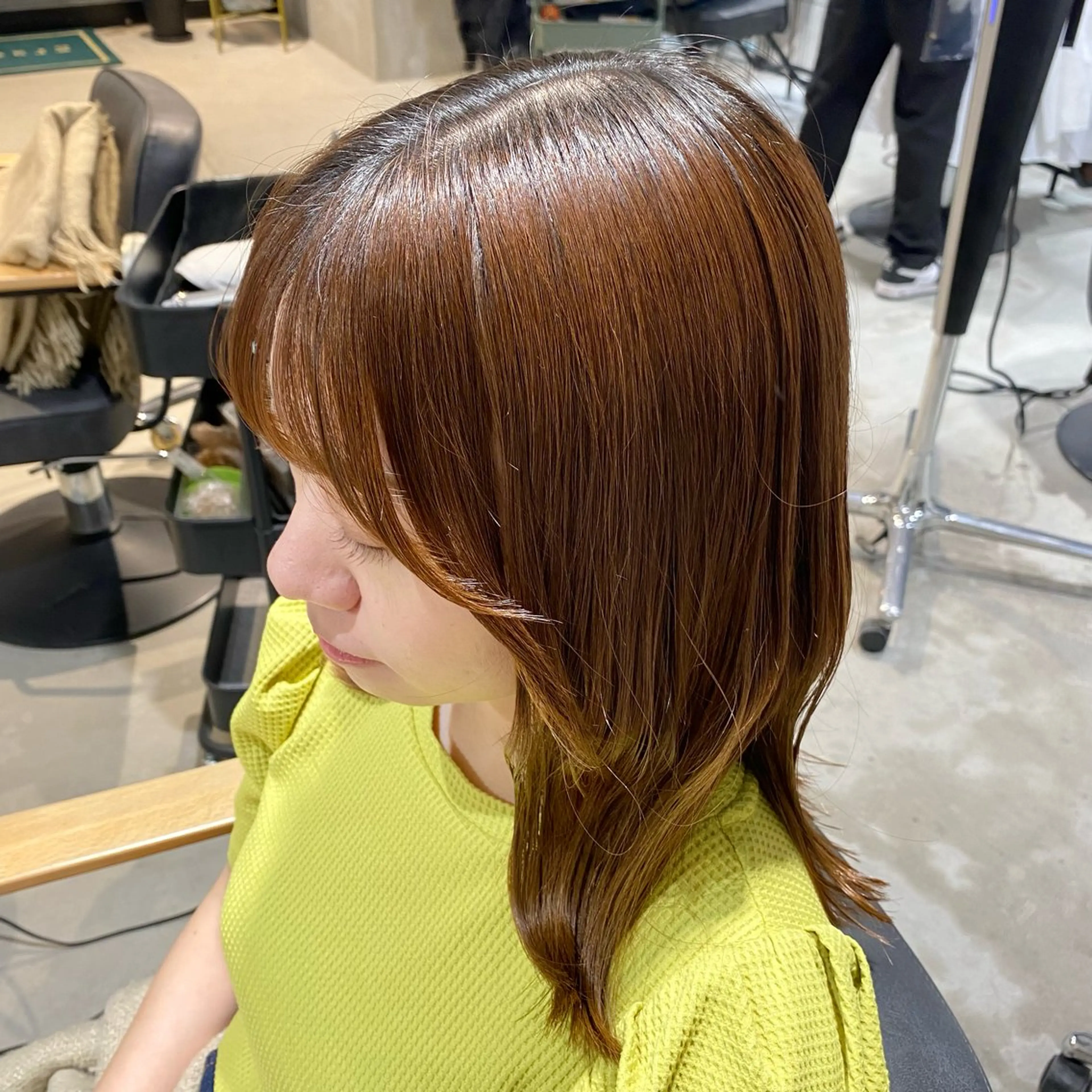セミロング 顔周りカット カット 𝐇𝐢𝐧𝐚 ⟡.·のヘアスタイル
