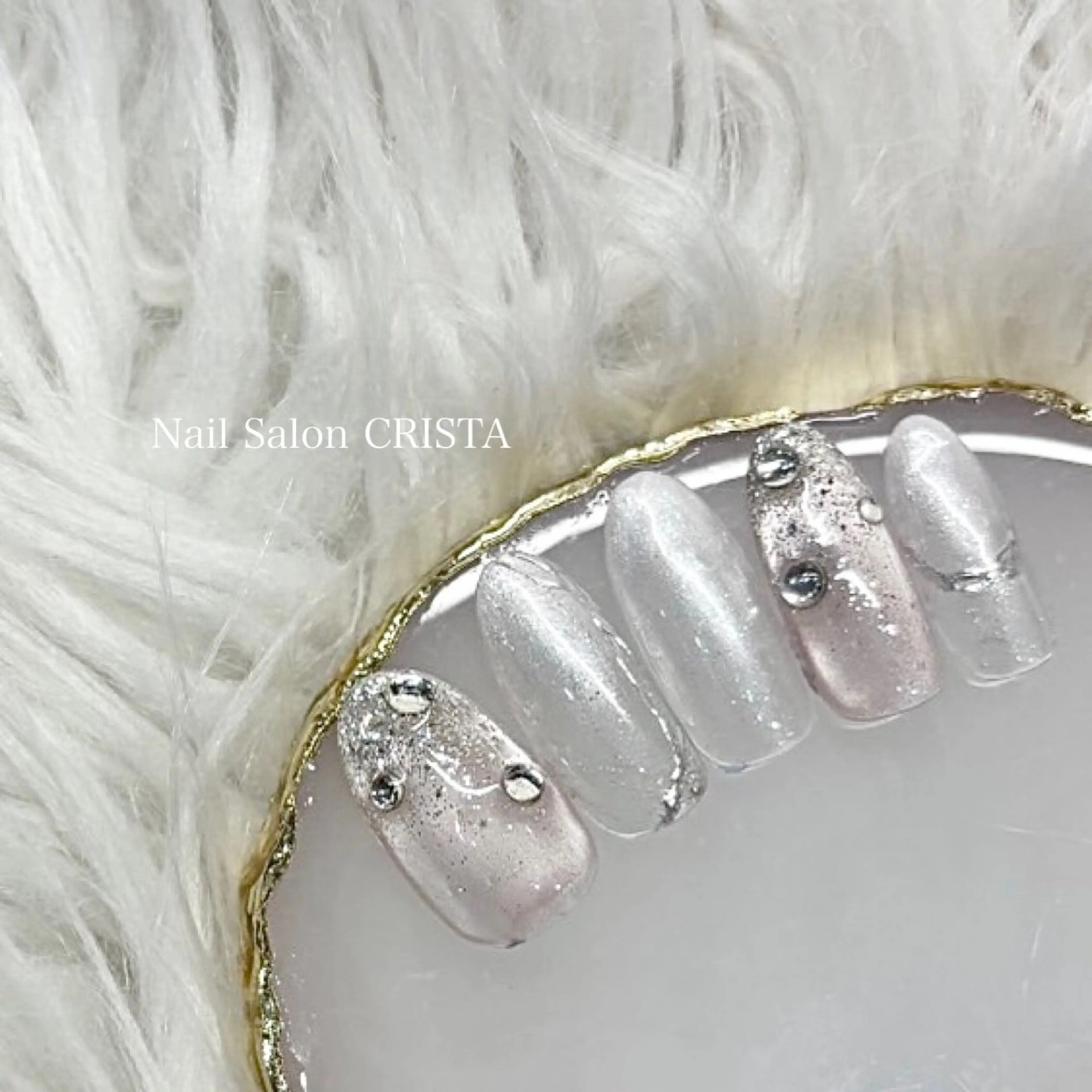 ネイル フットネイル ジェルネイル マグネットネイル オフィスネイル ワンカラーネイル ハンドネイル CRISTA MOMOのネイルデザイン