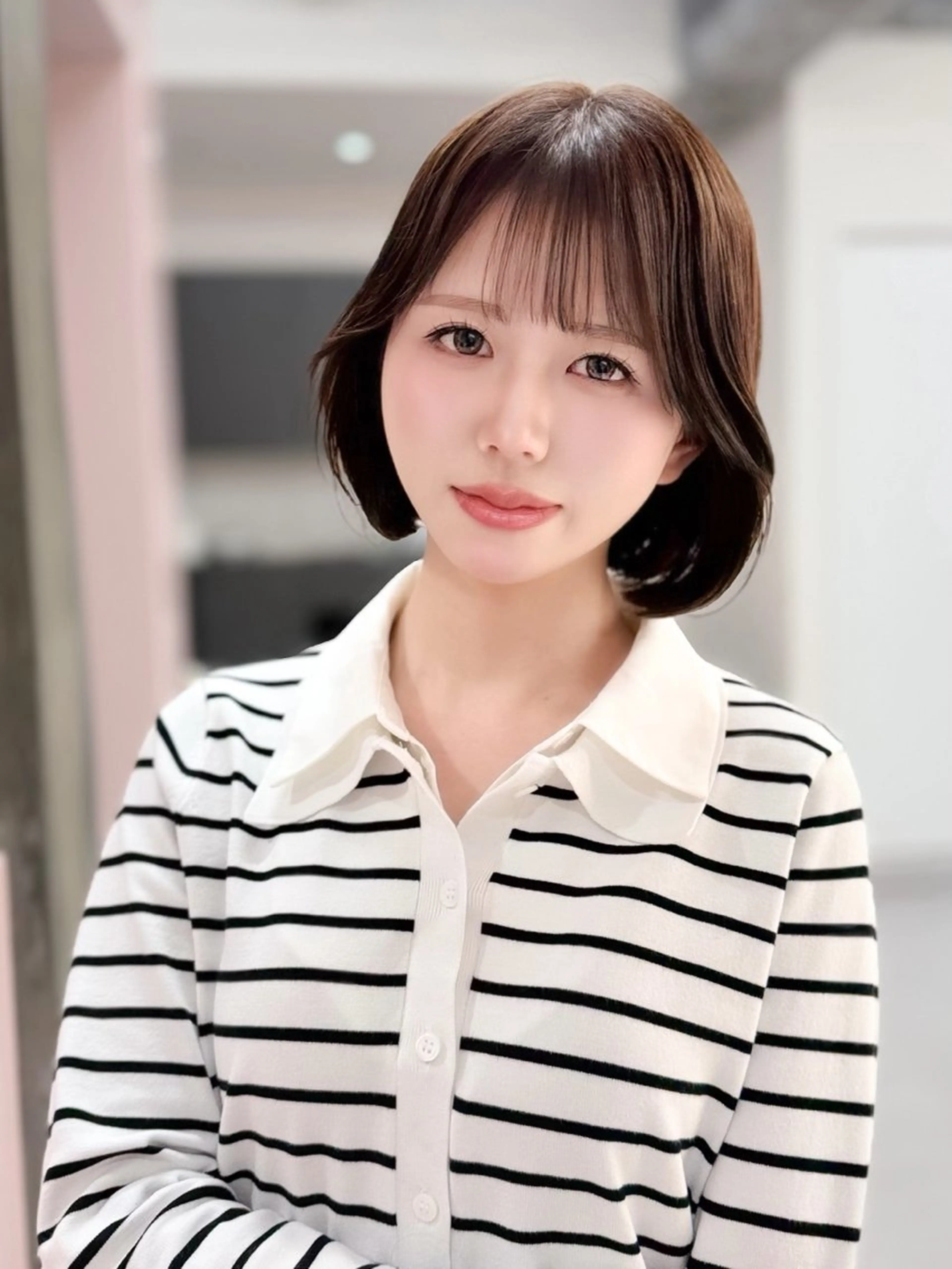 ミディアム カラー ヘアアレンジ カット ヘアカラー トリートメント ヘッドスパ ヘアセット 縮毛矯正🤍 盛れるボブ/ひかりのヘアスタイル