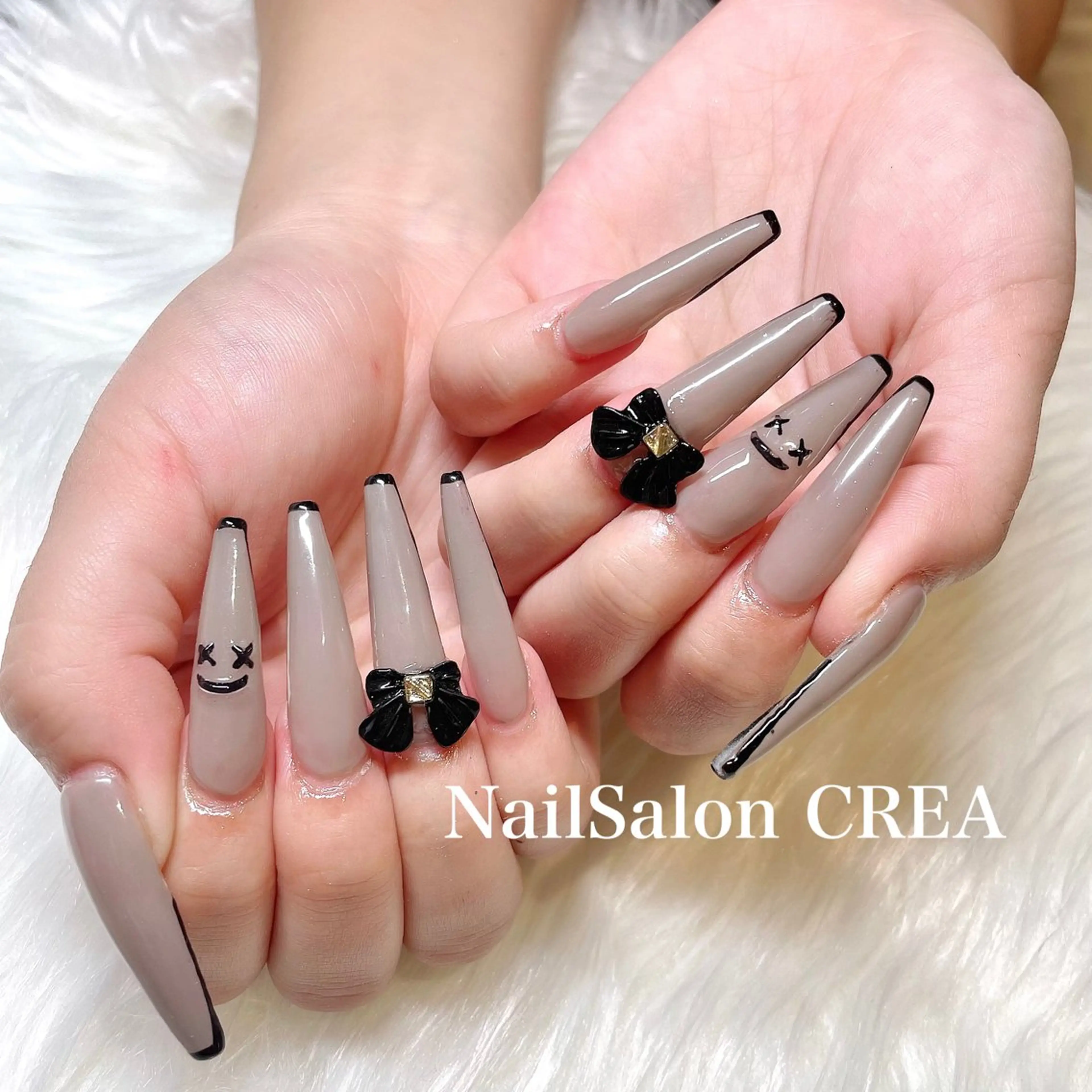 ネイル ロングネイル 持ち込み ハンドネイル NailSalon CREAのネイルデザイン