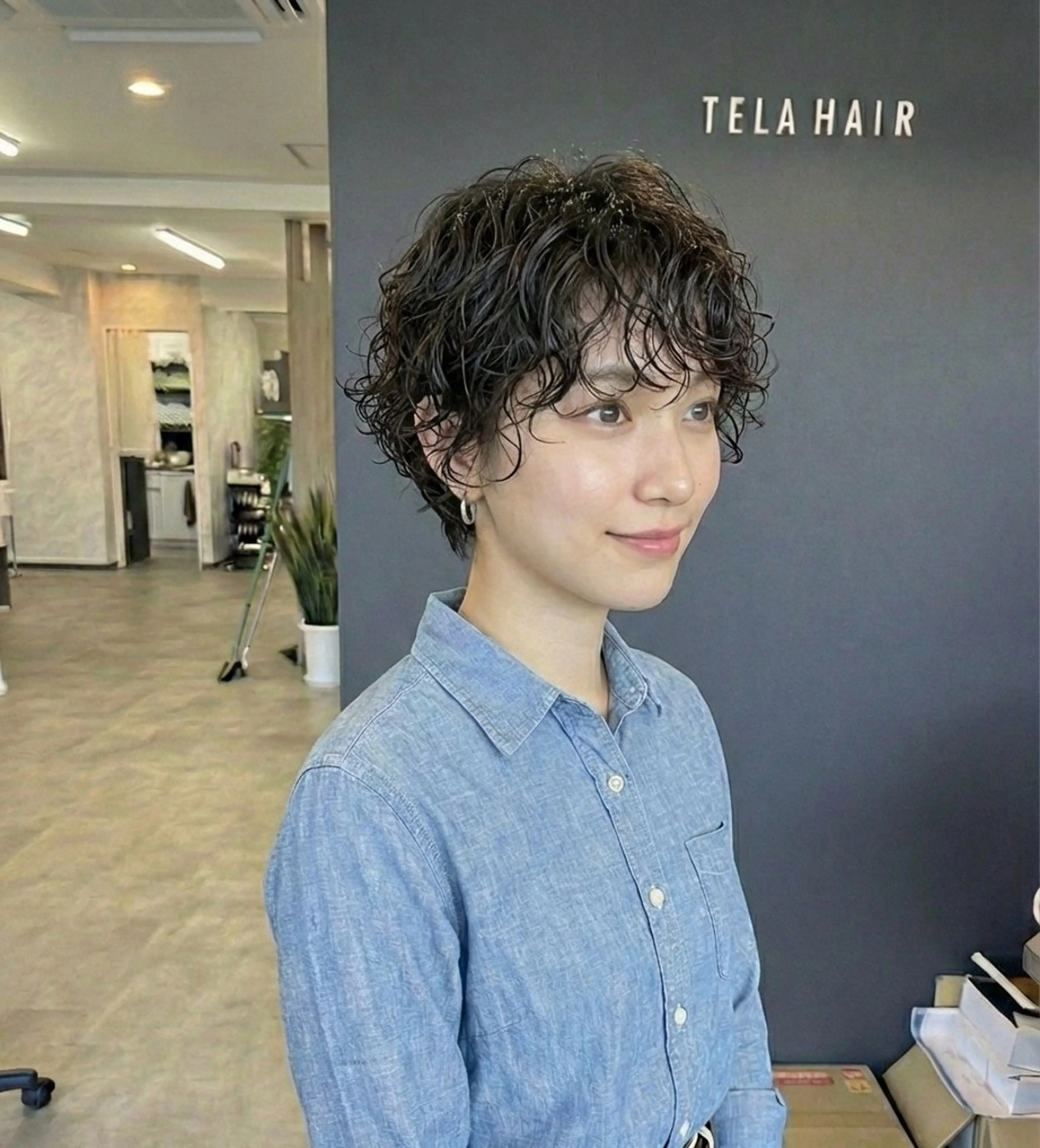 ショート パーマ ショートヘア 【パーマ】【デザイン カラー】拳🌊のヘアスタイル