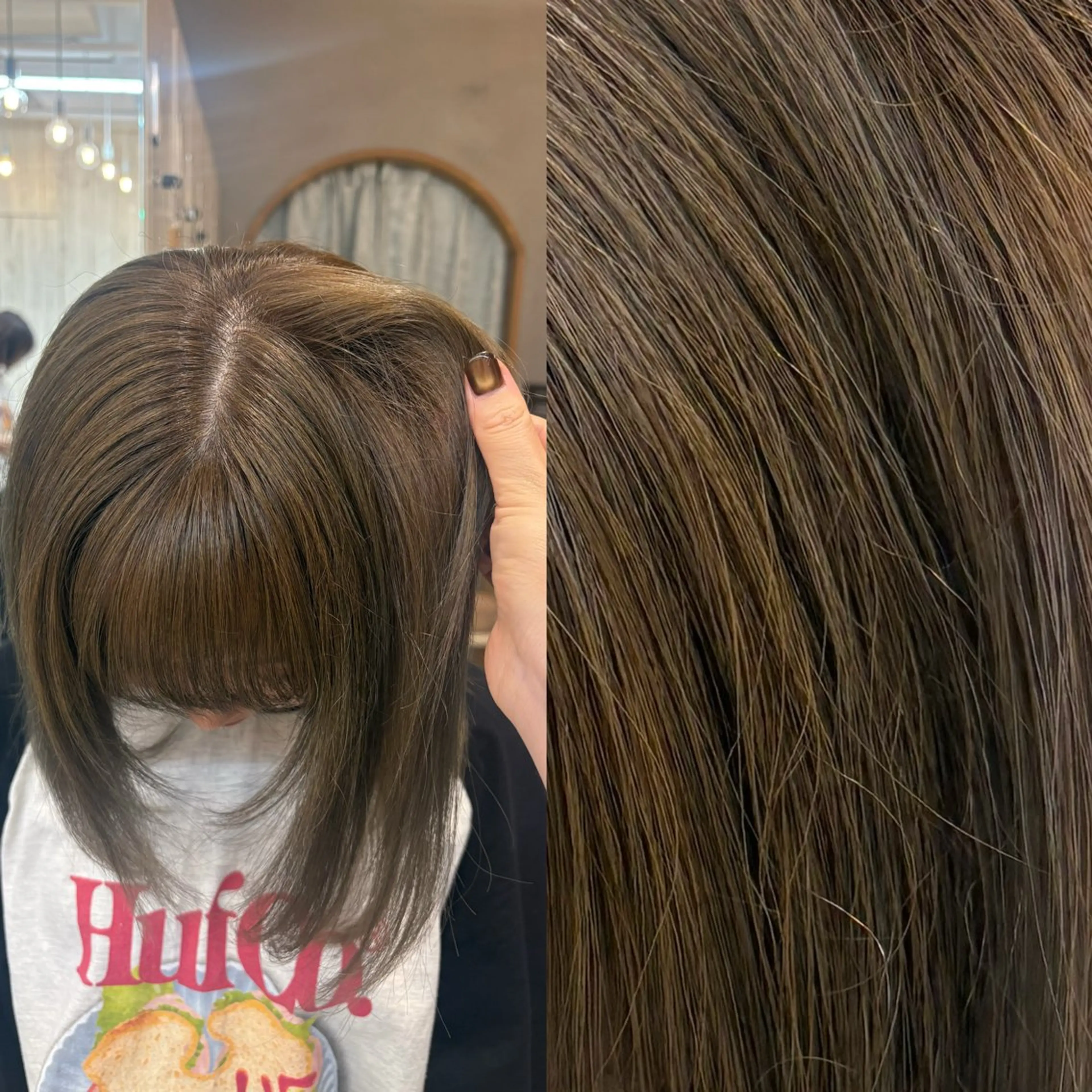 ショート カット ヘアカラー トリートメント オリーブベージュ/シ ョートボブたまき🧡のヘアスタイル