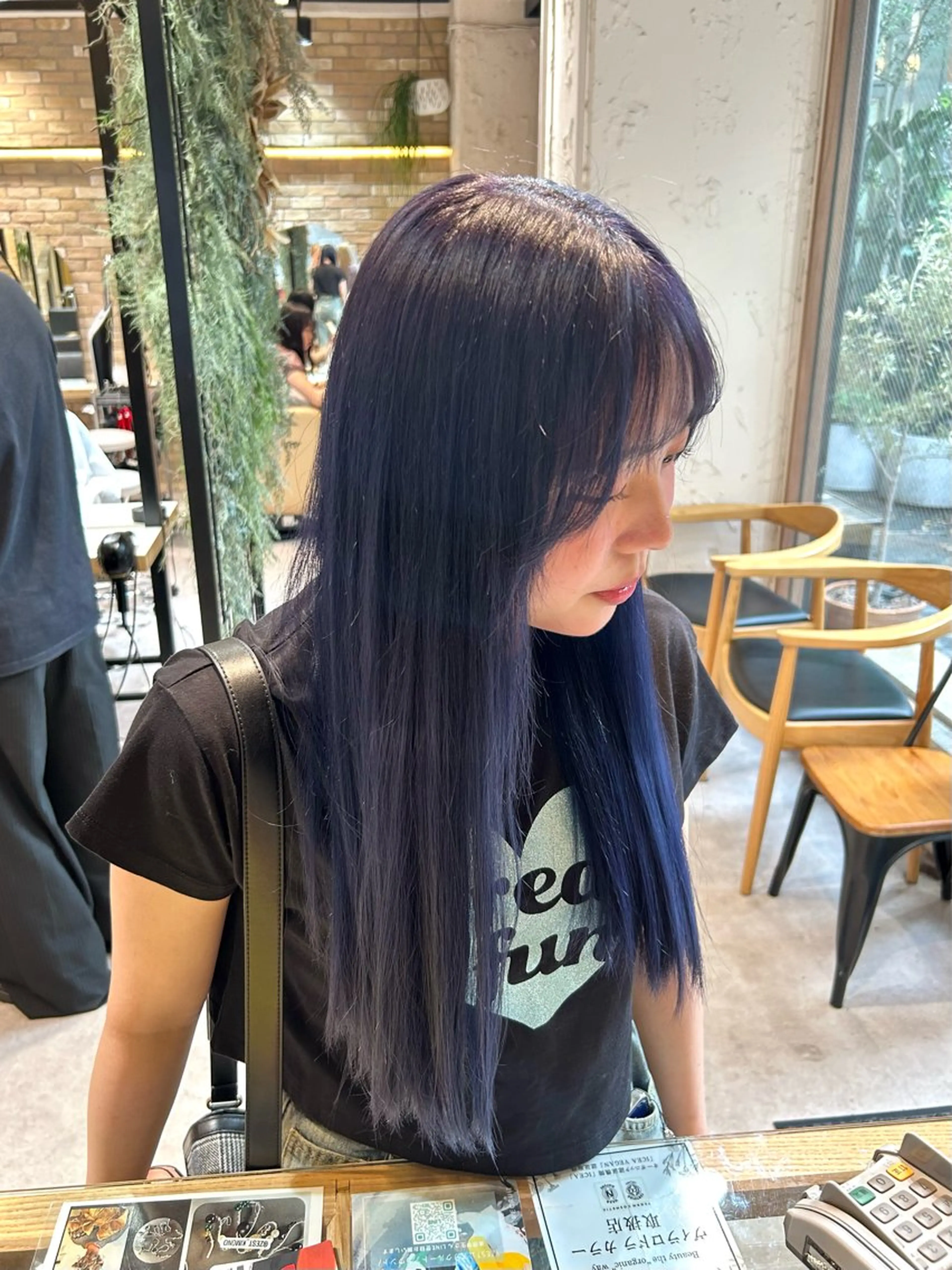 ロング カラー ブリーチ ブルーカラー ブルーラベンダー ラベンダーカラー ヘアカラー レイヤー/nail COCOROのヘアスタイル