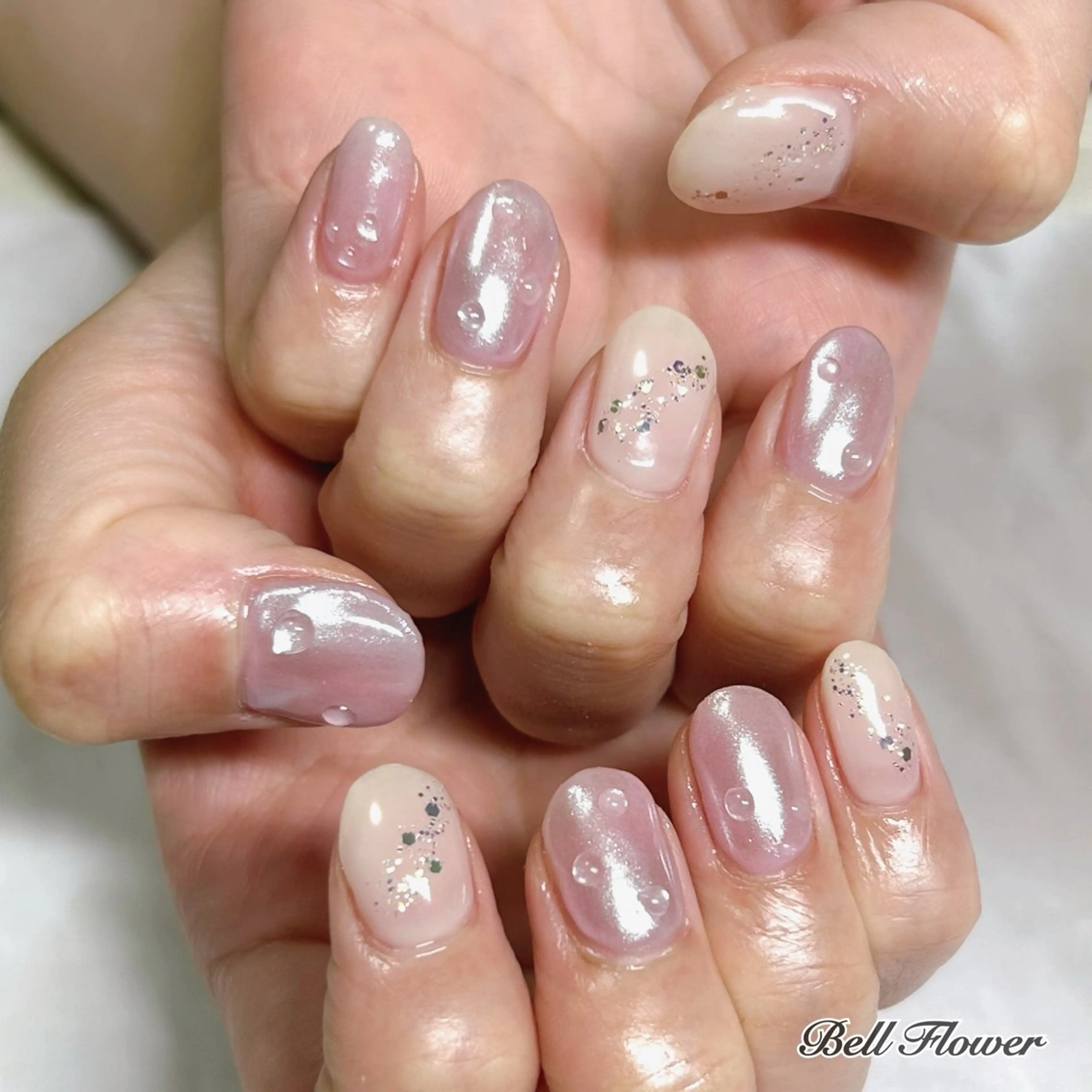 ネイル ハンドネイル Bell Flowerのネイルデザイン