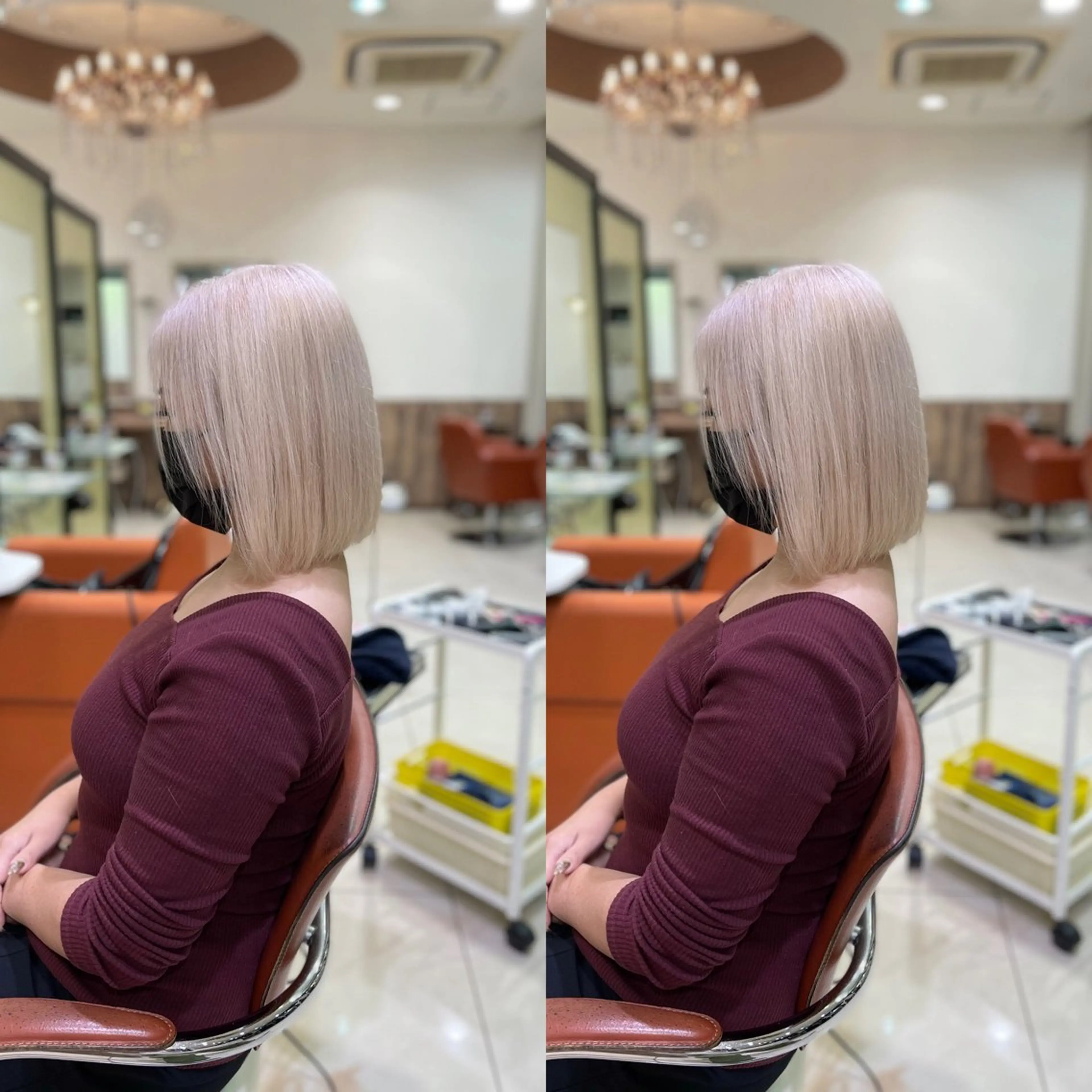 ミディアム ヘアカラー トリートメント Y Uのヘアスタイル