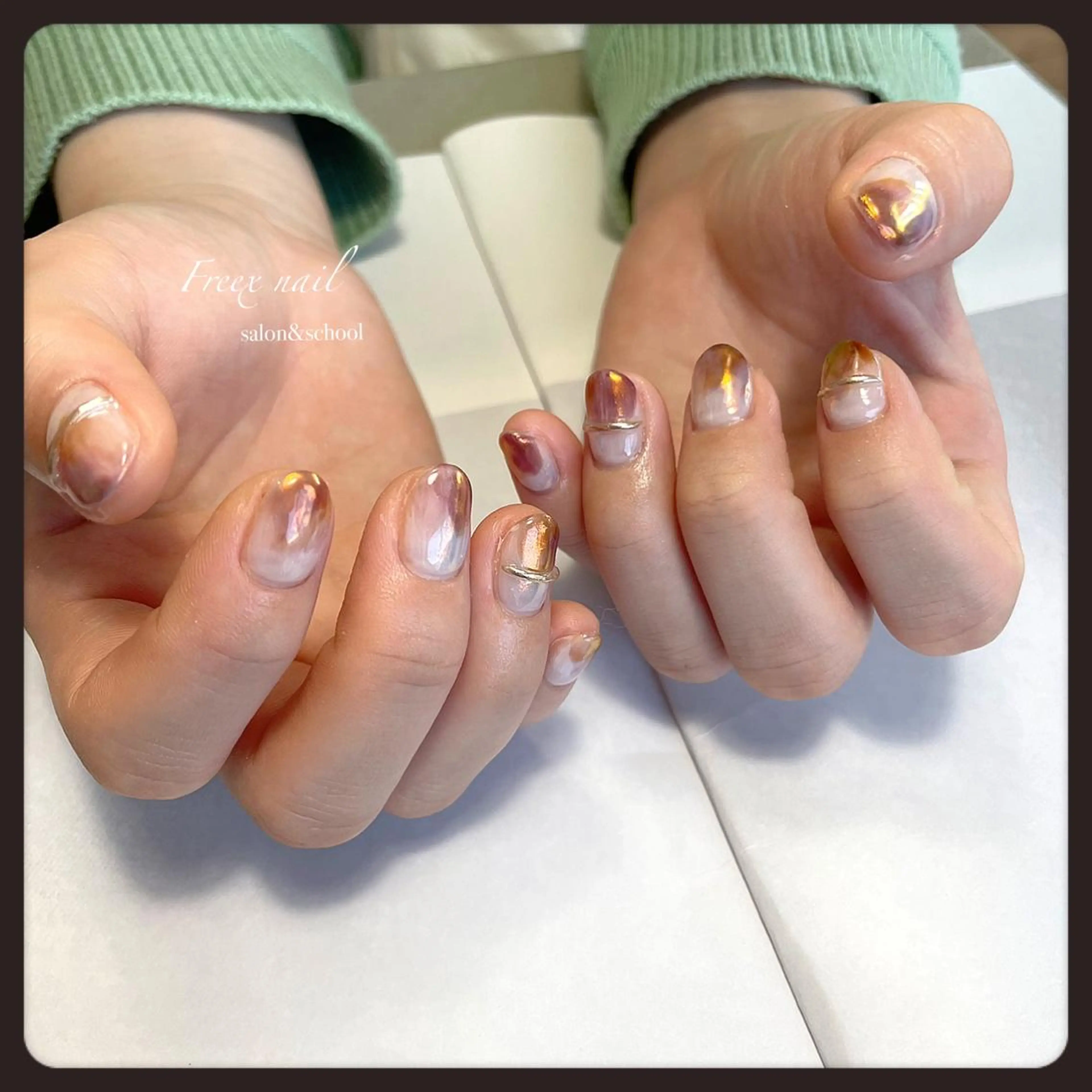 ネイル ハンドネイル ハンドケア freex nail /ニュアンス/個性派のネイルデザイン