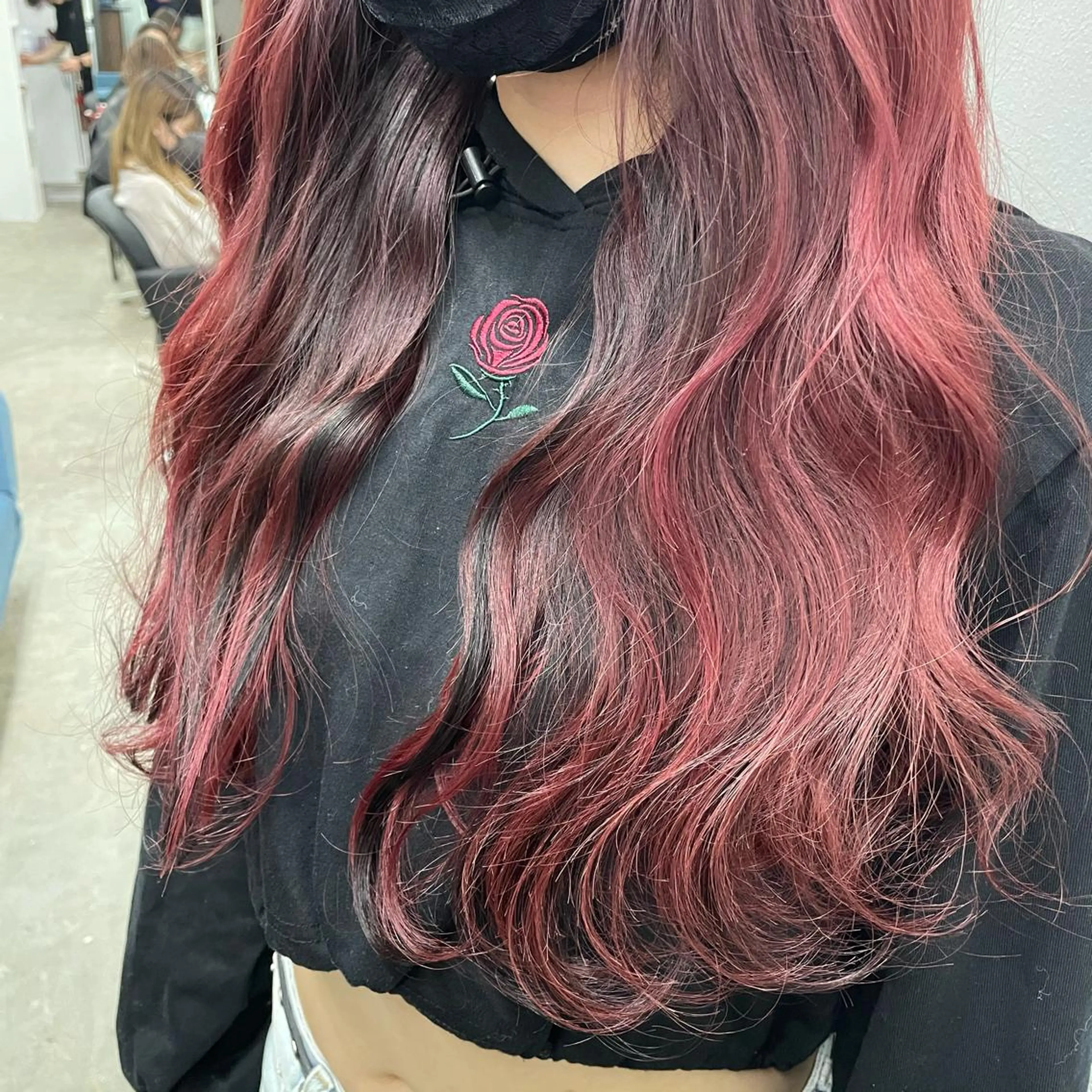 ロング カラー シールエクステ バレイヤージュ ミストバング ダブルカラー  フェイスフレーミング エクステ 🧡艶髪ちゅるん髪 🫧🧡YUKI❄️のヘアスタイル