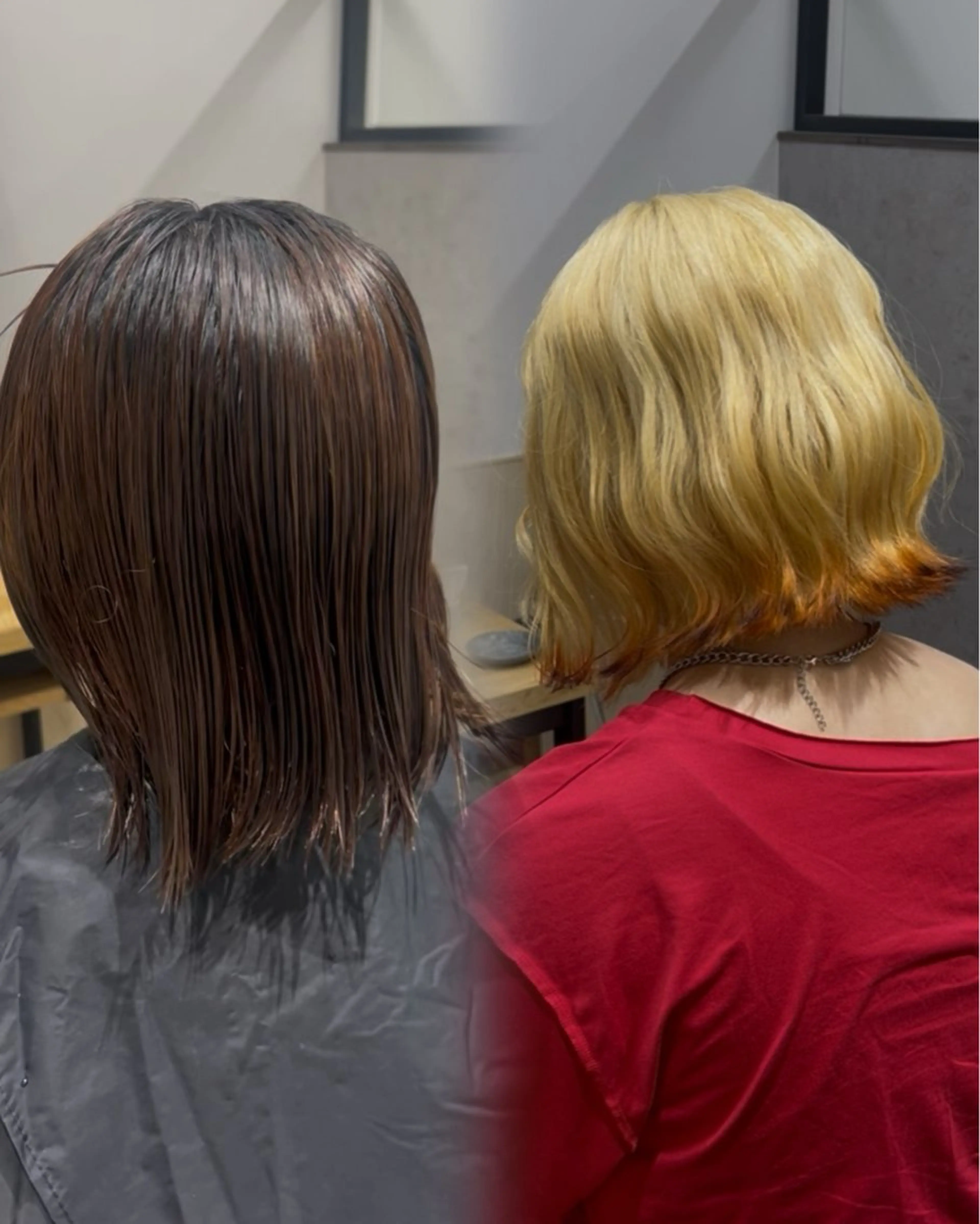 ミディアム カラー 岡山ハイトーン・ ルーツカラー/こもものヘアスタイル