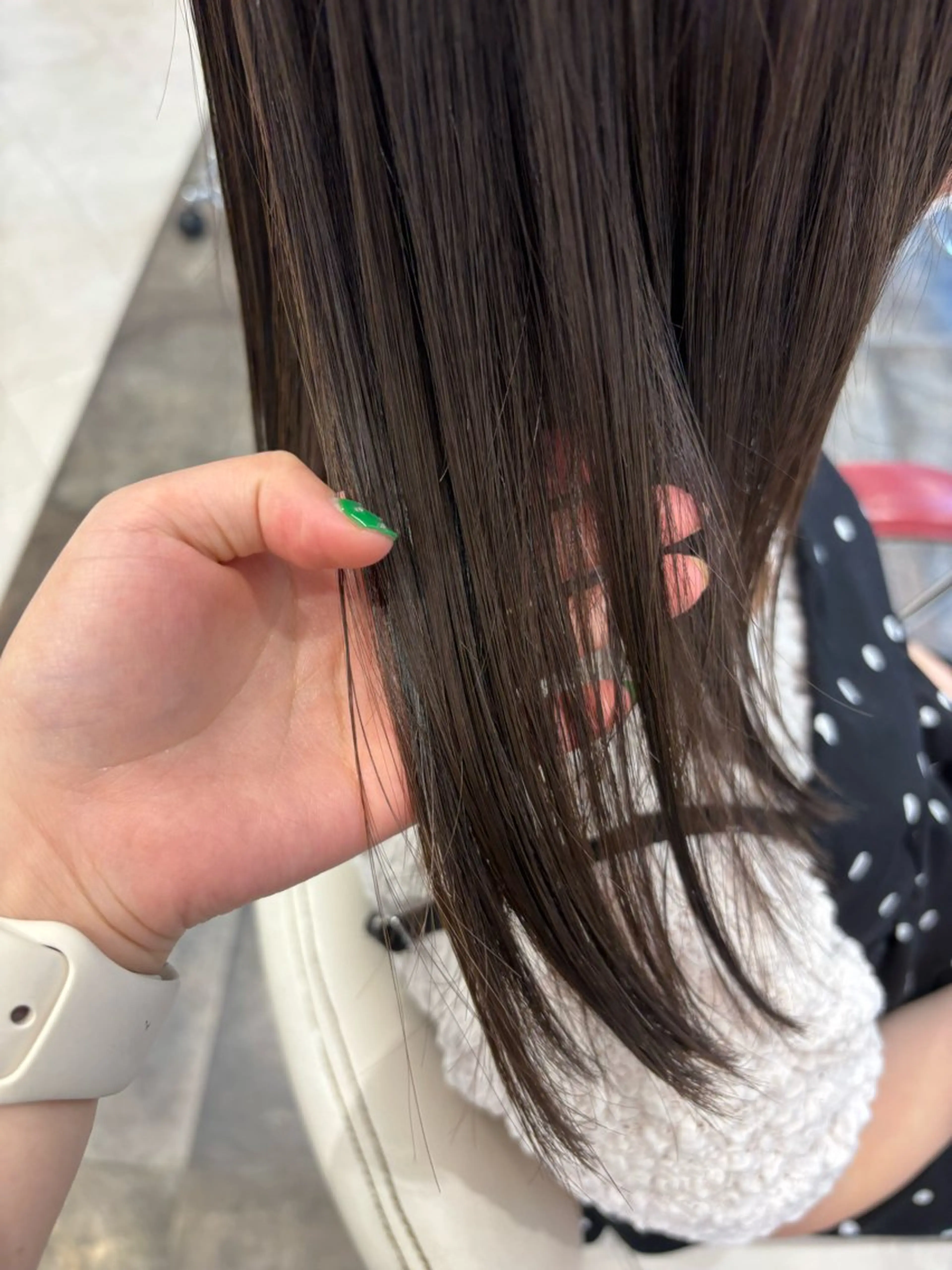 カラー グレージュ オリーブグレージュ オリーブグレー 永山 空和のヘアスタイル