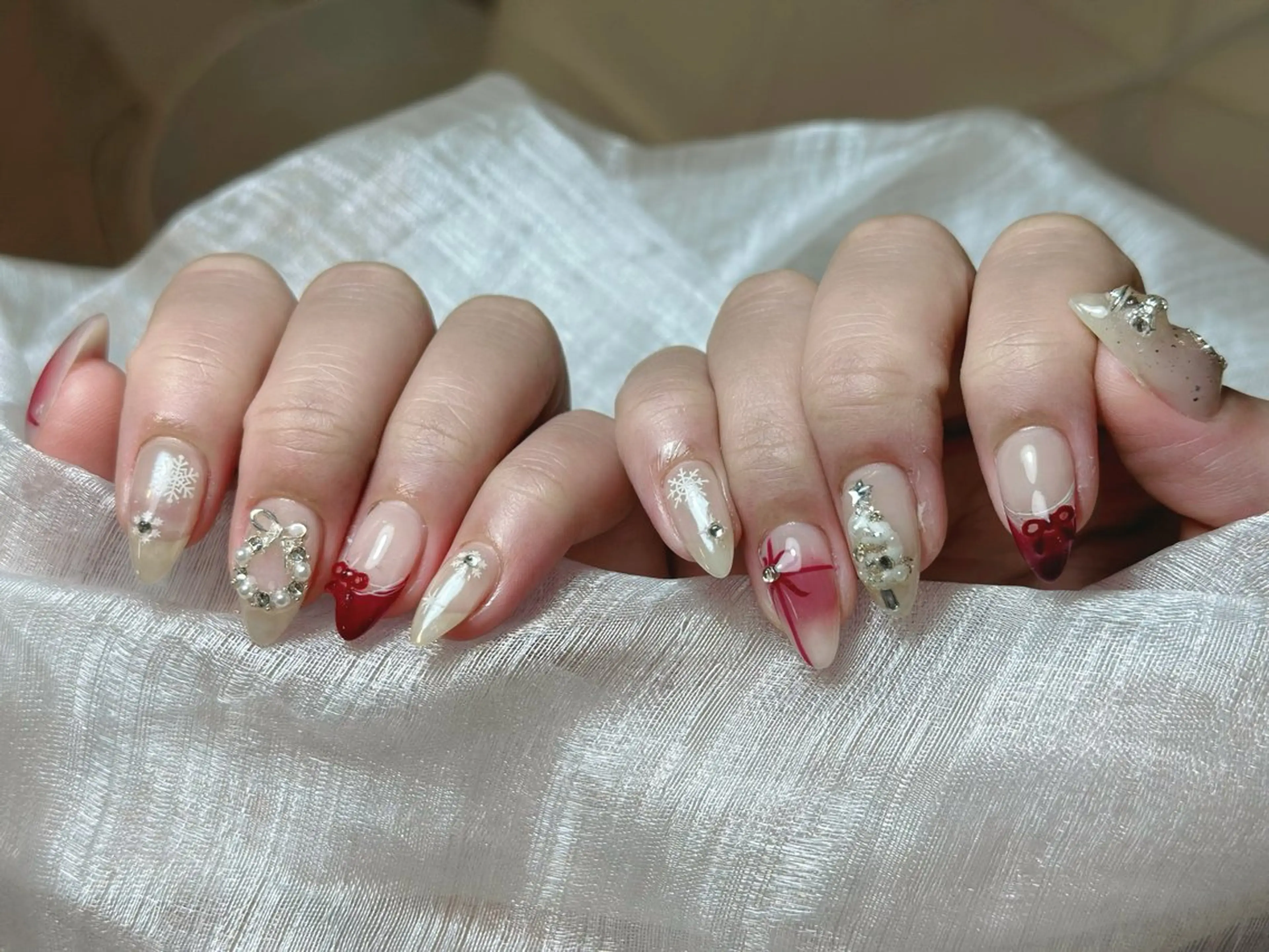 ネイル アートネイル 成人式 ジェルネイル ニュアンスネイル 夏ネイル ハンドネイル Nienail_ Luxeのネイルデザイン