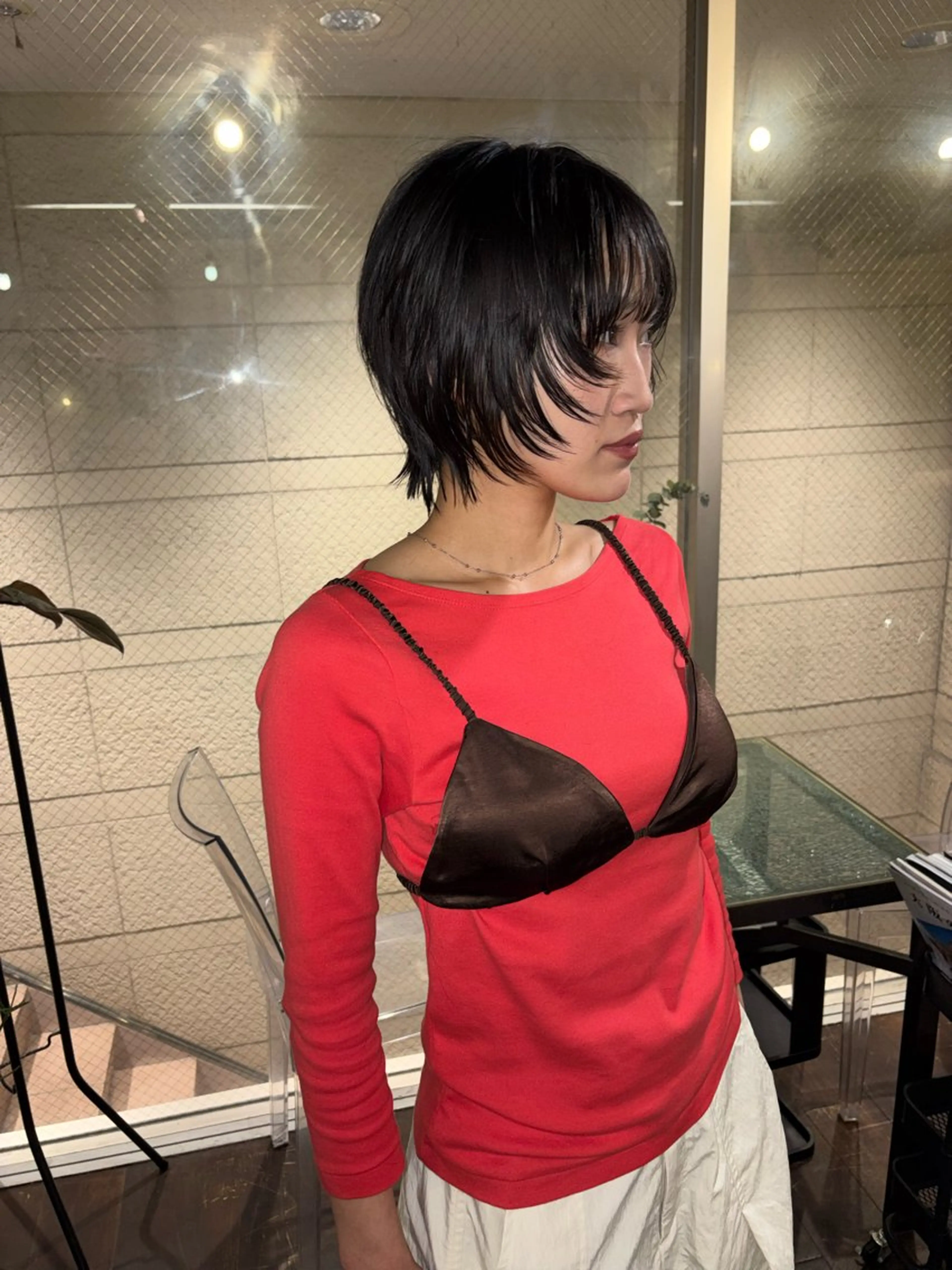 ショート カット 心斎橋/デザインカラ ー/海外風/ナツミのヘアスタイル