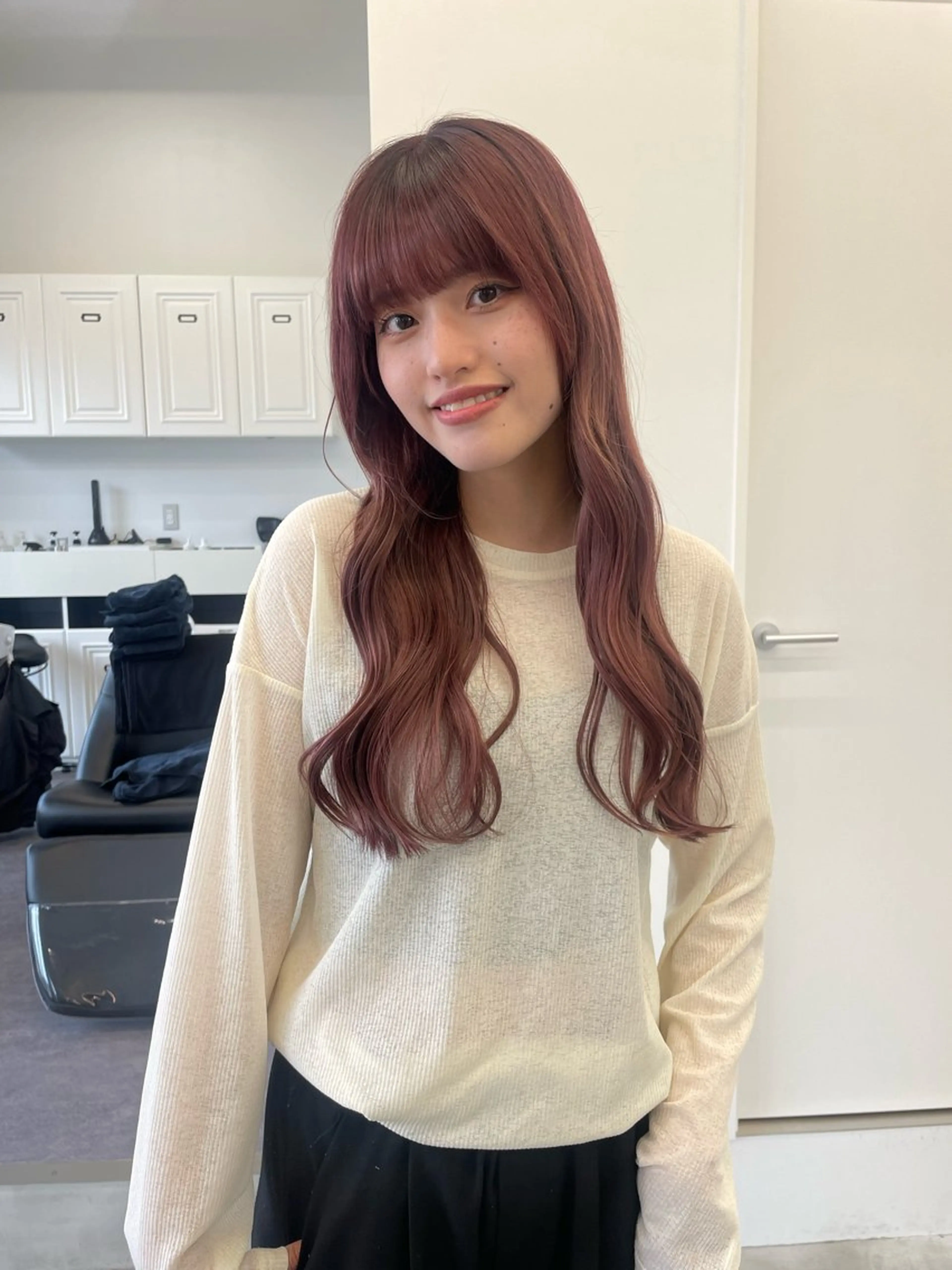 ロング カラー ブラウンカラー ピンクカラー ピンクブラウン ロング 薬院浄水通/ショート /メンズ/rukaのヘアスタイル