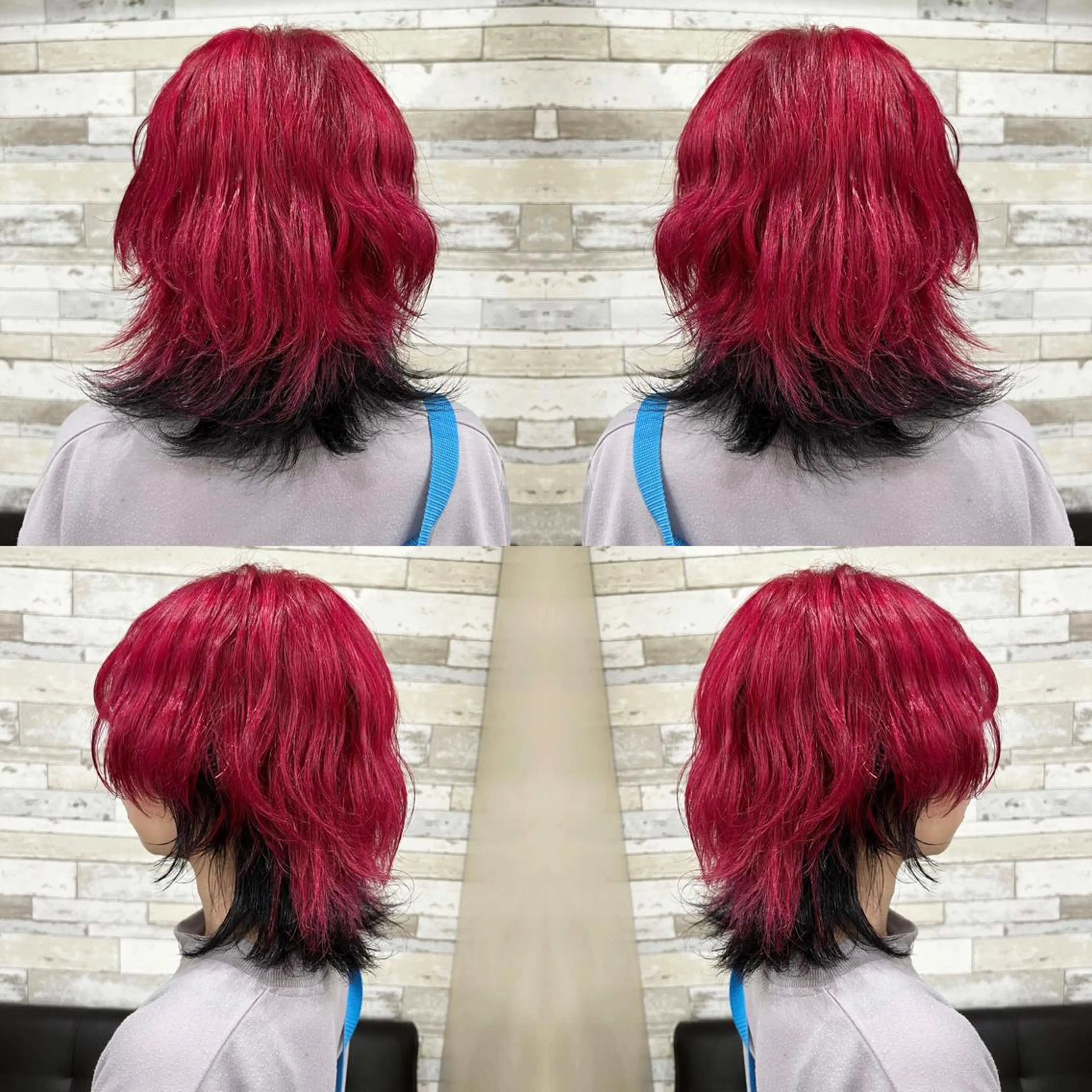 ミディアム カラー 🌈推し色派手髪 ハイトーンShinのヘアスタイル