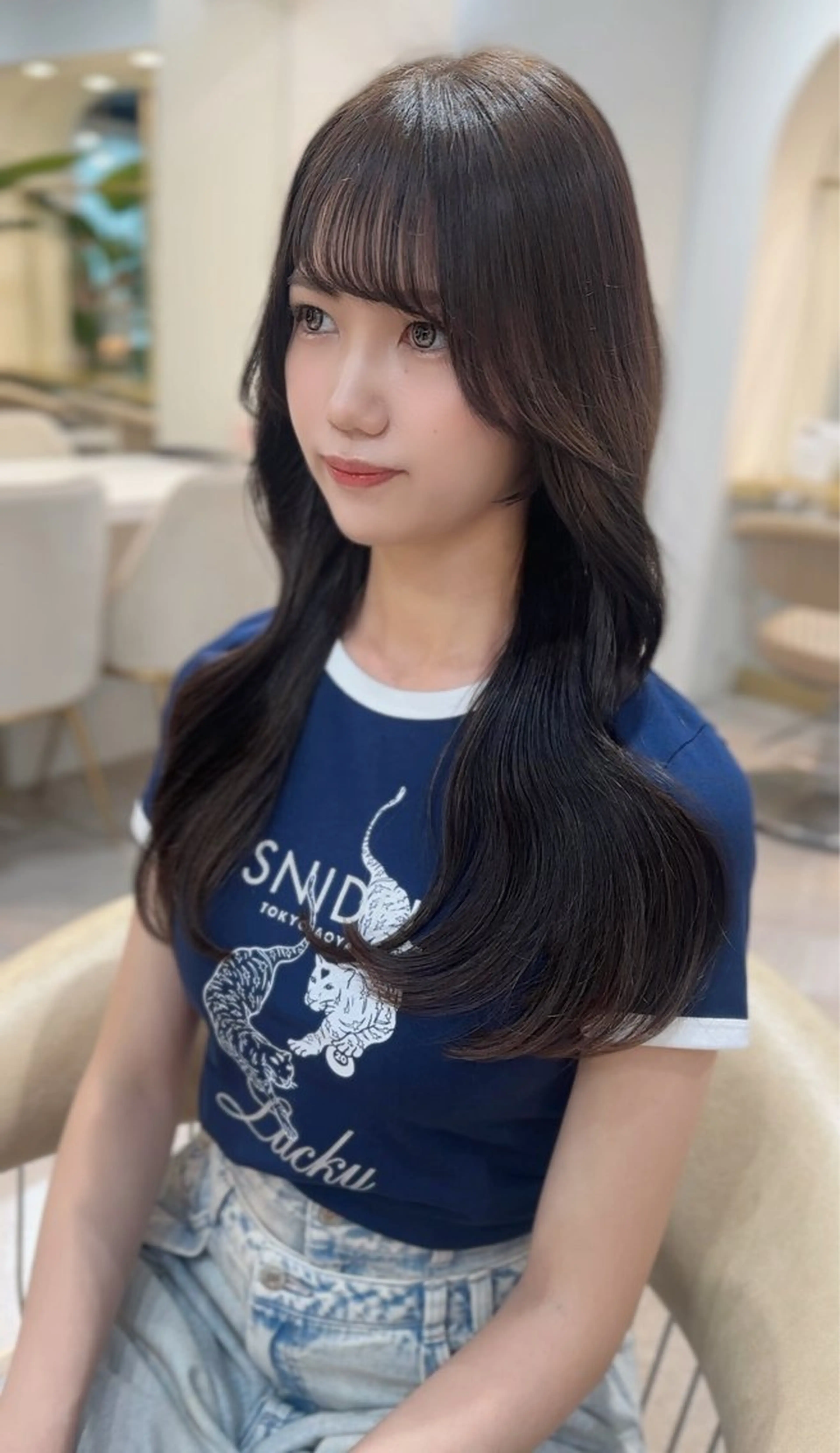 ロング カラー カット ヘアカラー トリートメント Akane レイヤー/艶カラーのヘアスタイル