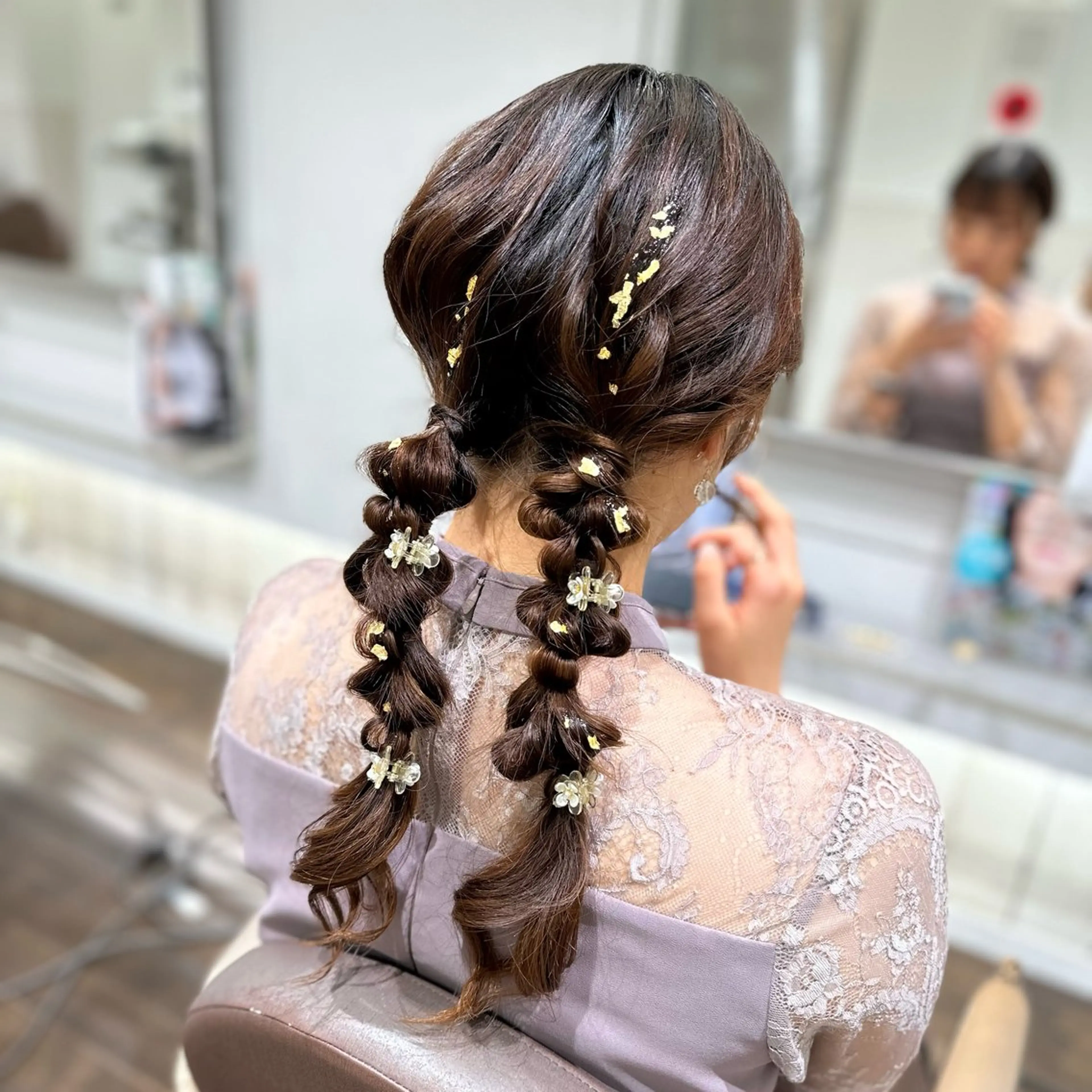 ロング ヘアアレンジ ヘアセット 韓国カラーお任せ❤️ アサコサユリ🎀の眉毛・アイブロウイメージ