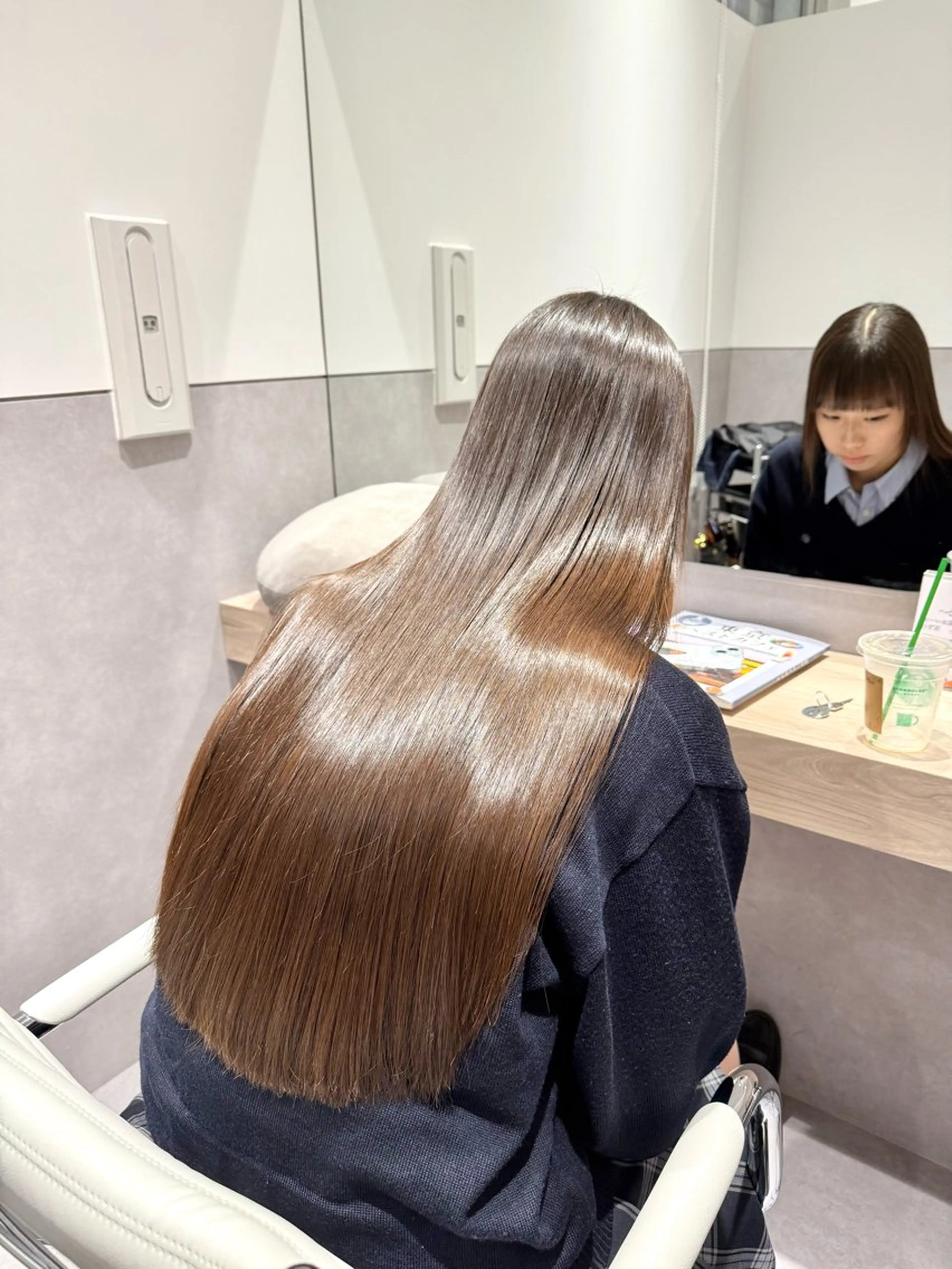 ロング カラー パーマ ヘアアレンジ ヘアカラー 縮毛矯正 トリートメント 縮毛矯正/髪質改善/ ブリーチ毛/木元渓太のヘアスタイル