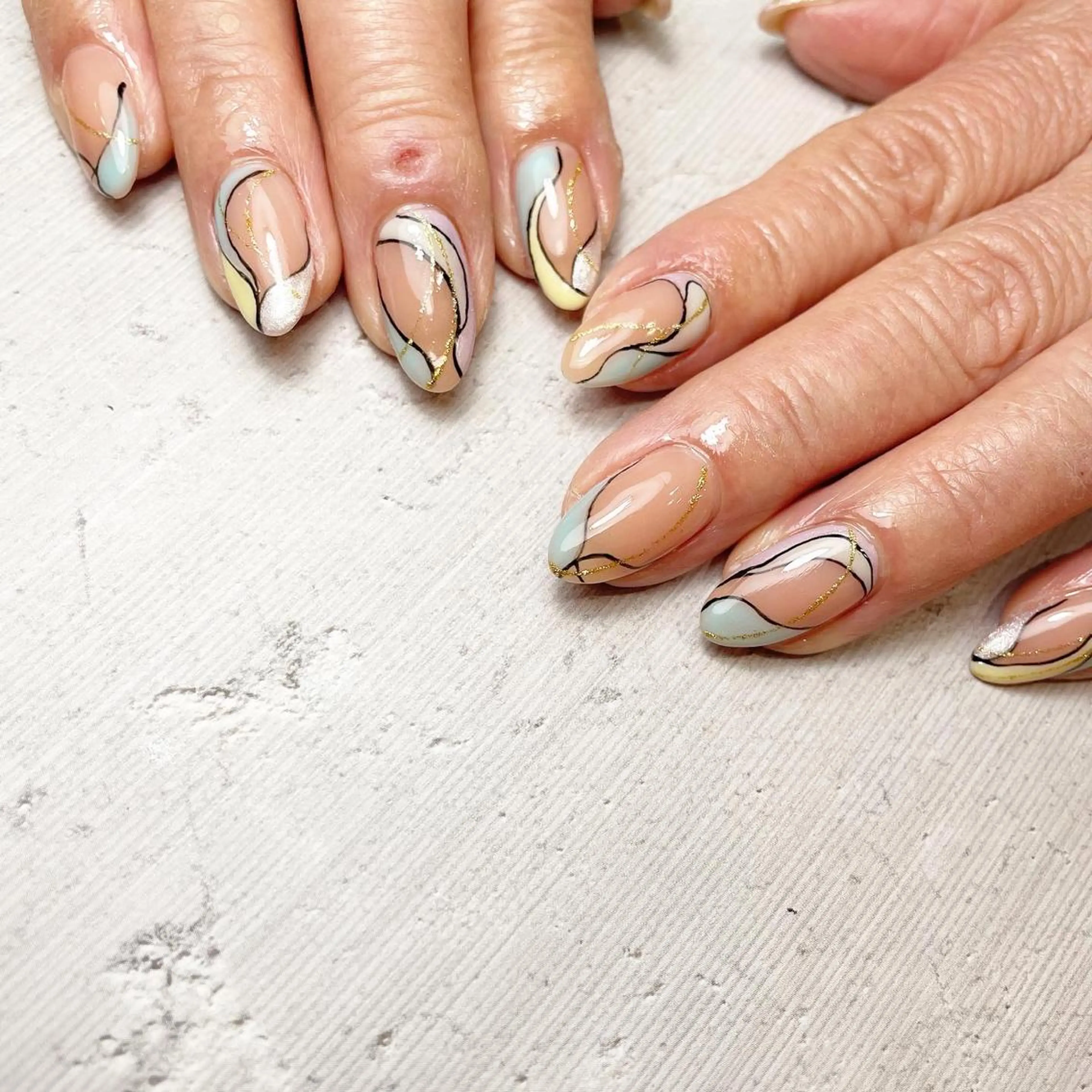 ロング ネイル 持ち込み nail&eyelash mate所属・京都/東向日/桂 ayumiのネイルデザイン