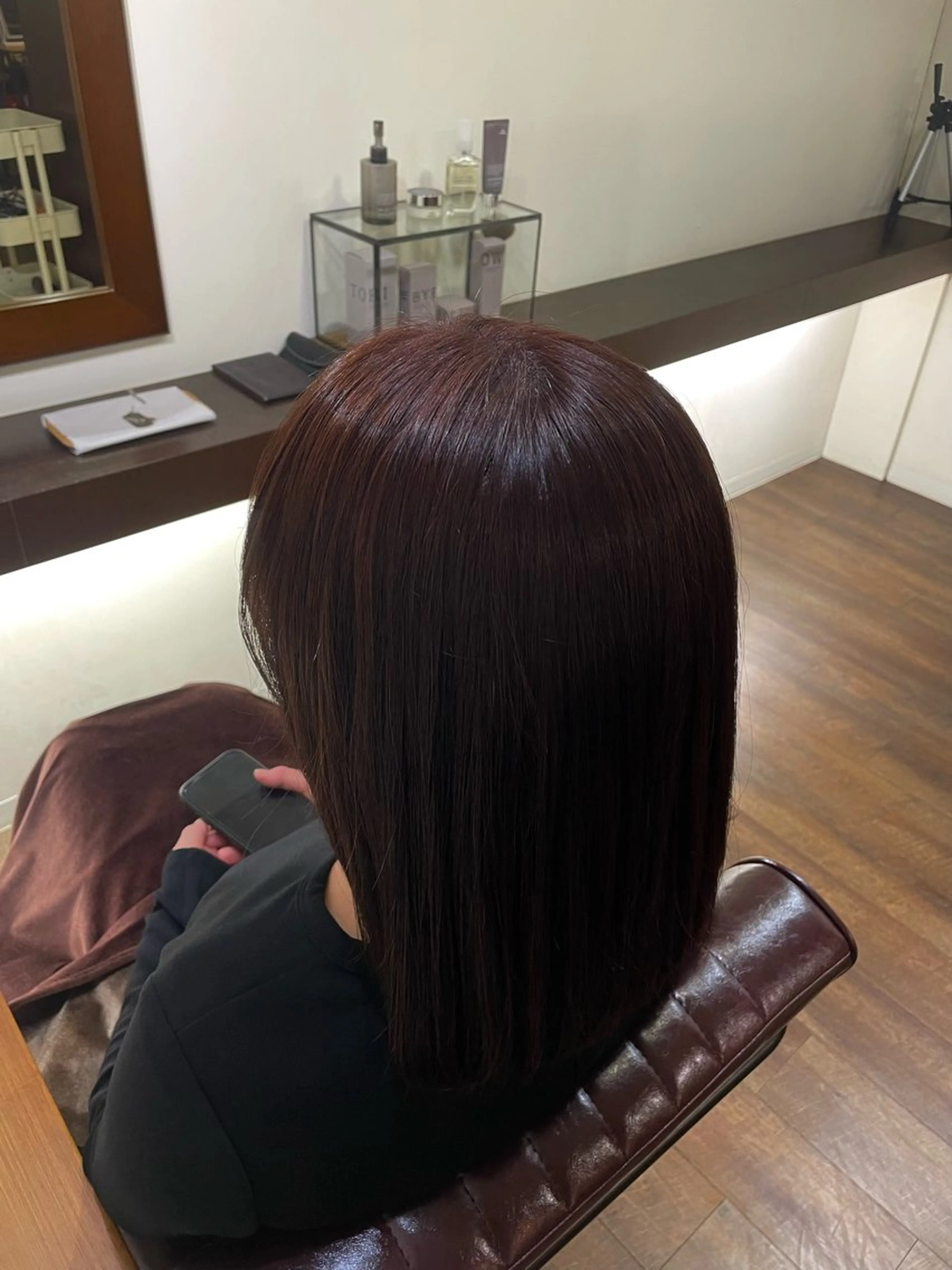 ミディアム ヘアカラー 結衣 髪質改善モデル募集中のヘアスタイル