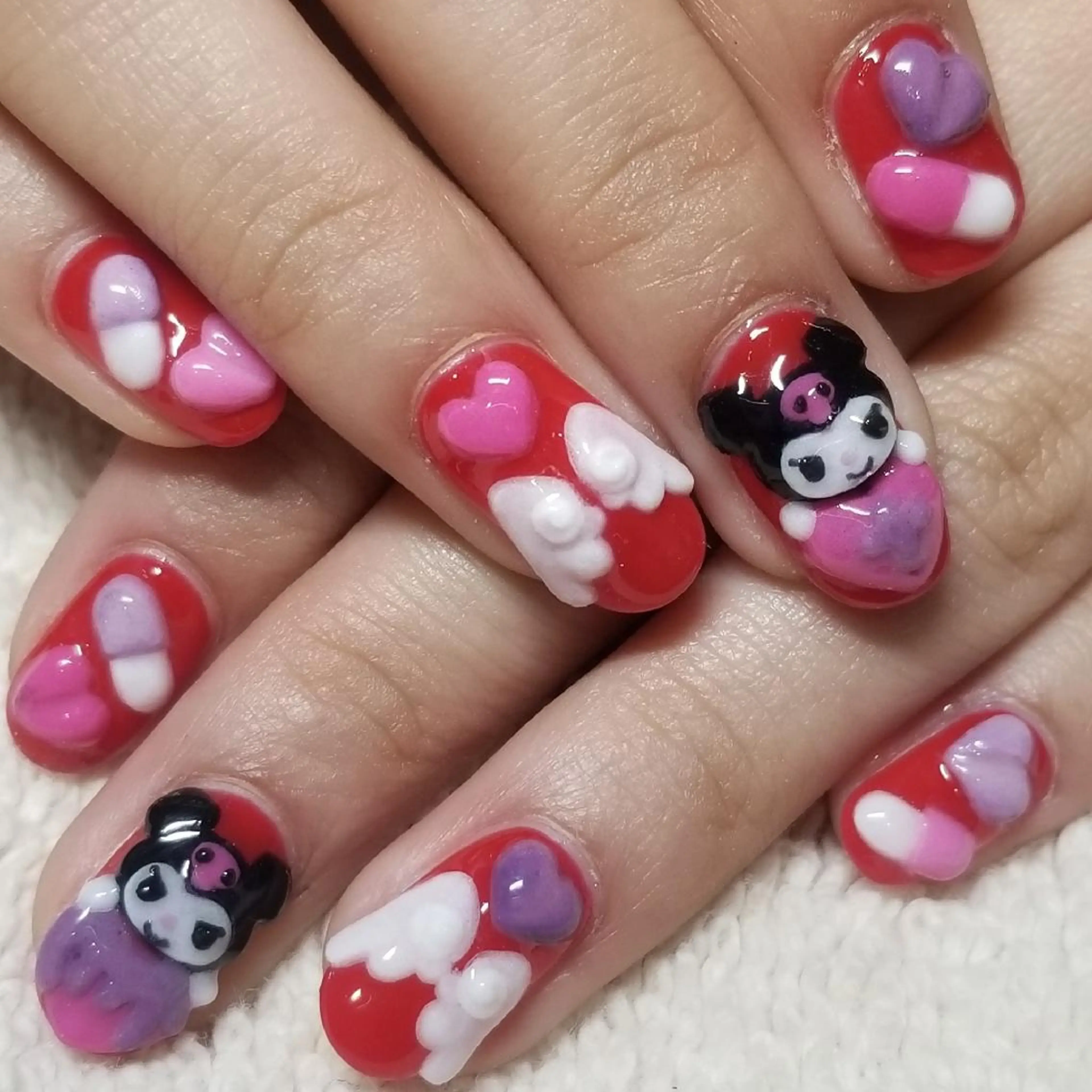 ネイル ワンカラーネイル 赤色 ハンドネイル よしだ ひろきのネイルデザイン